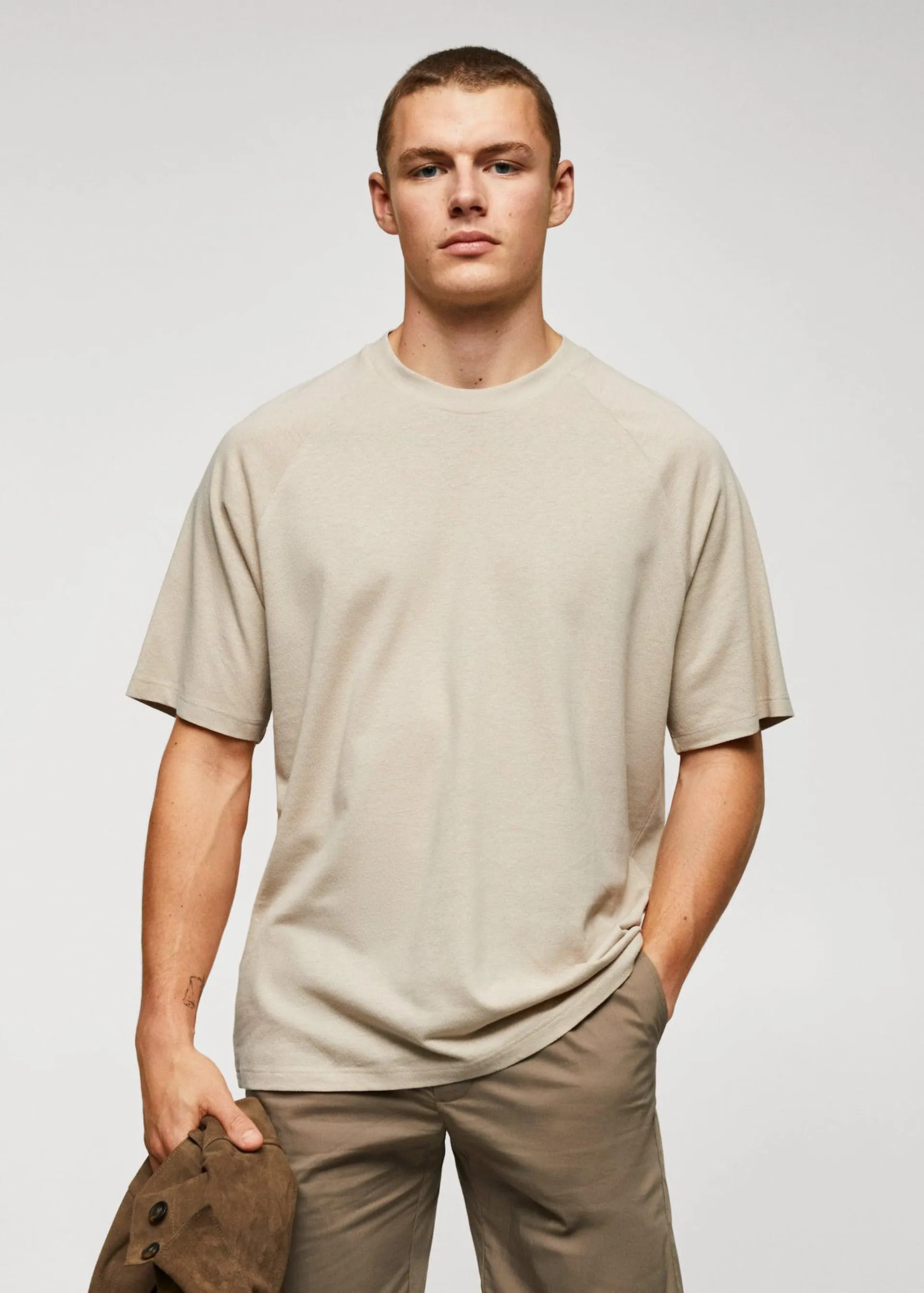 Camiseta algodón-lino textura