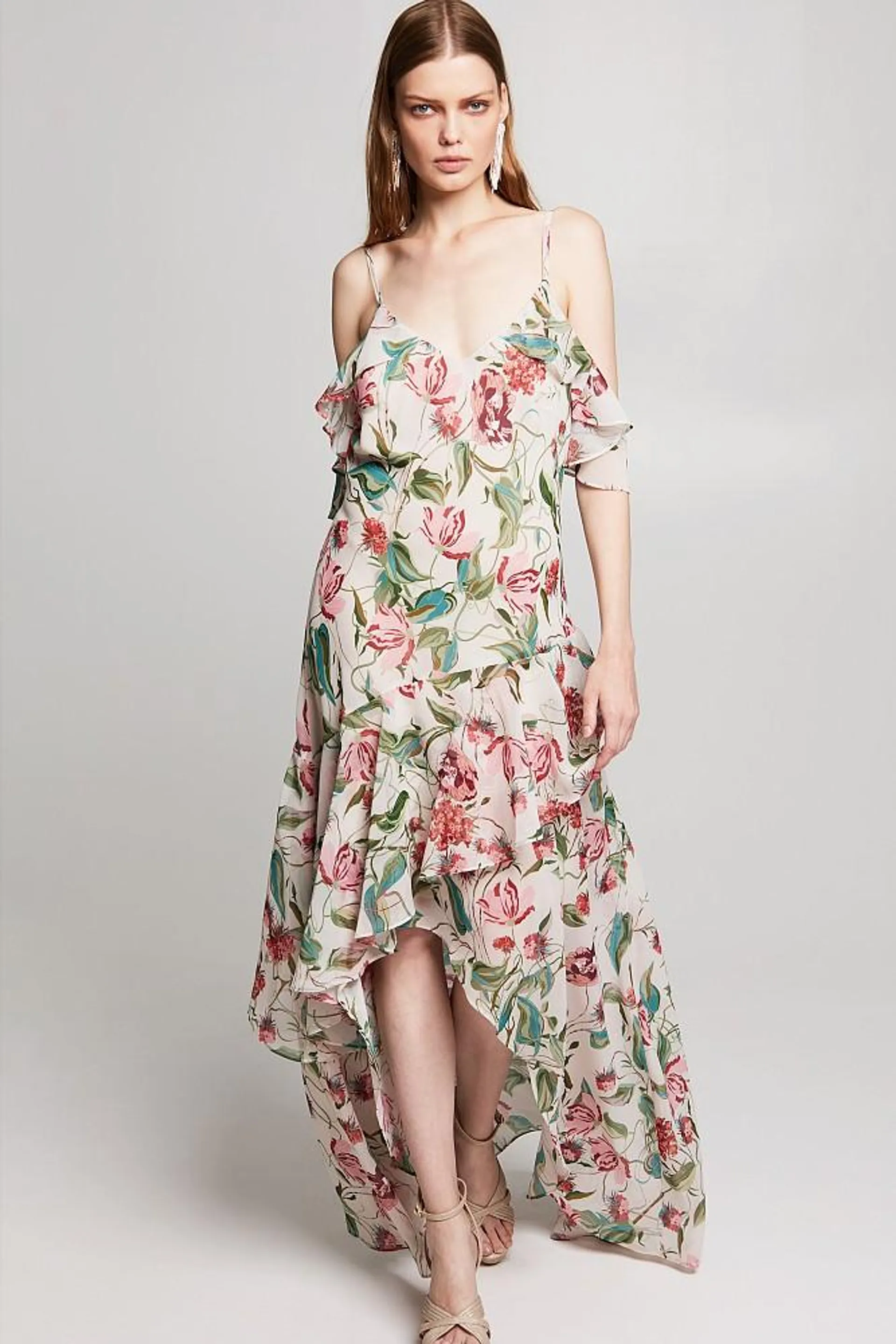 Floral dress with ruffles