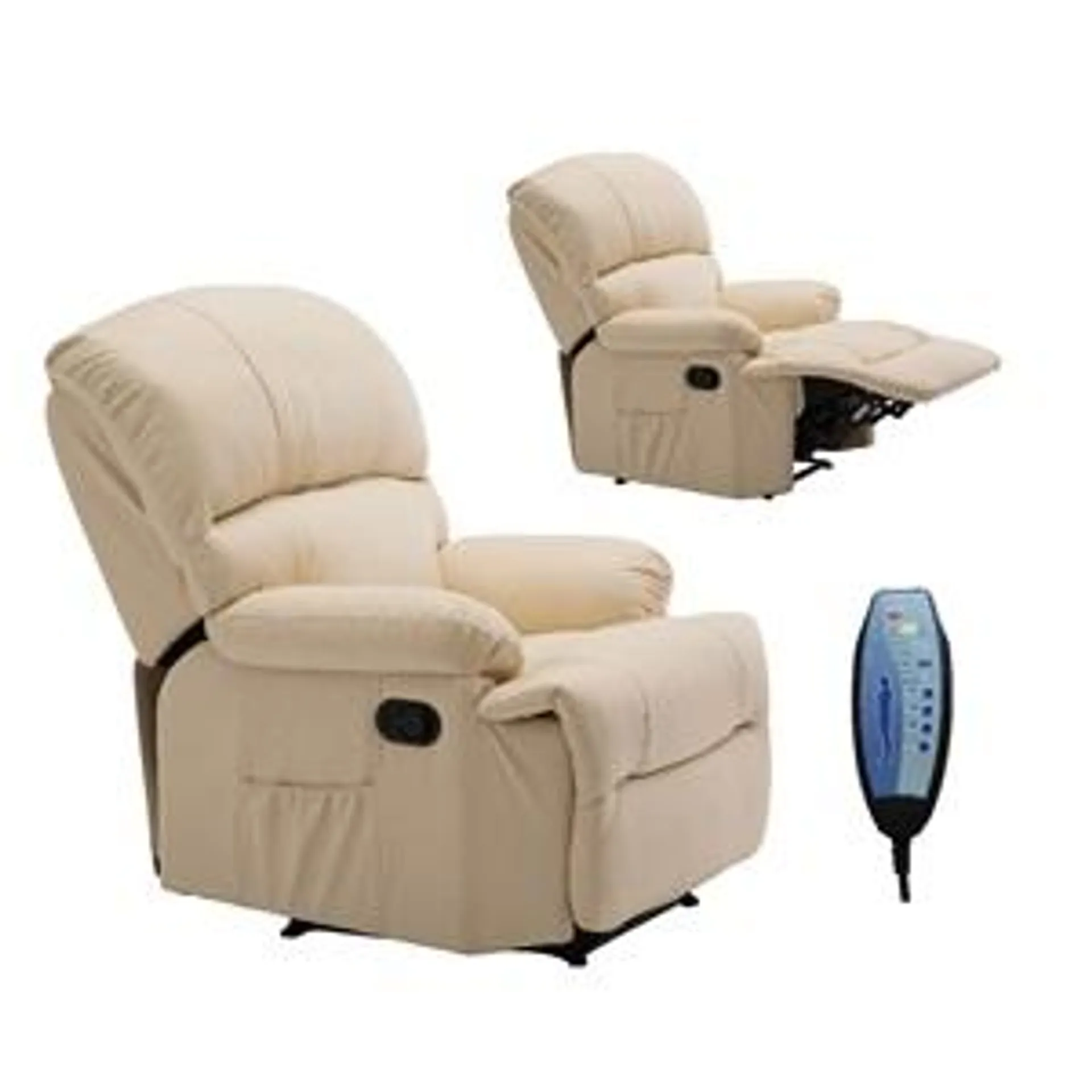 SPACE Massage Armchair Beige Pu