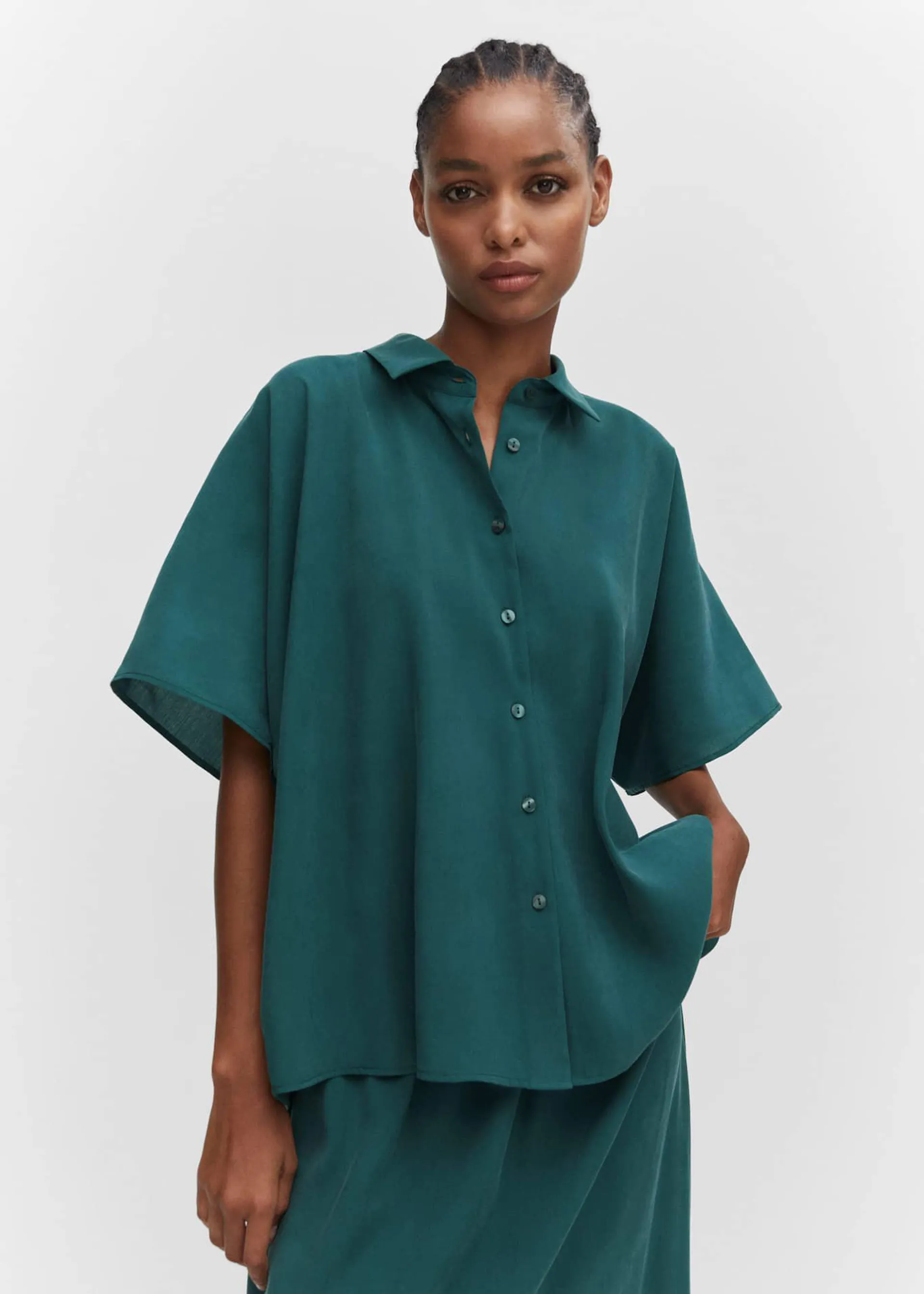 Oversize modal shirt