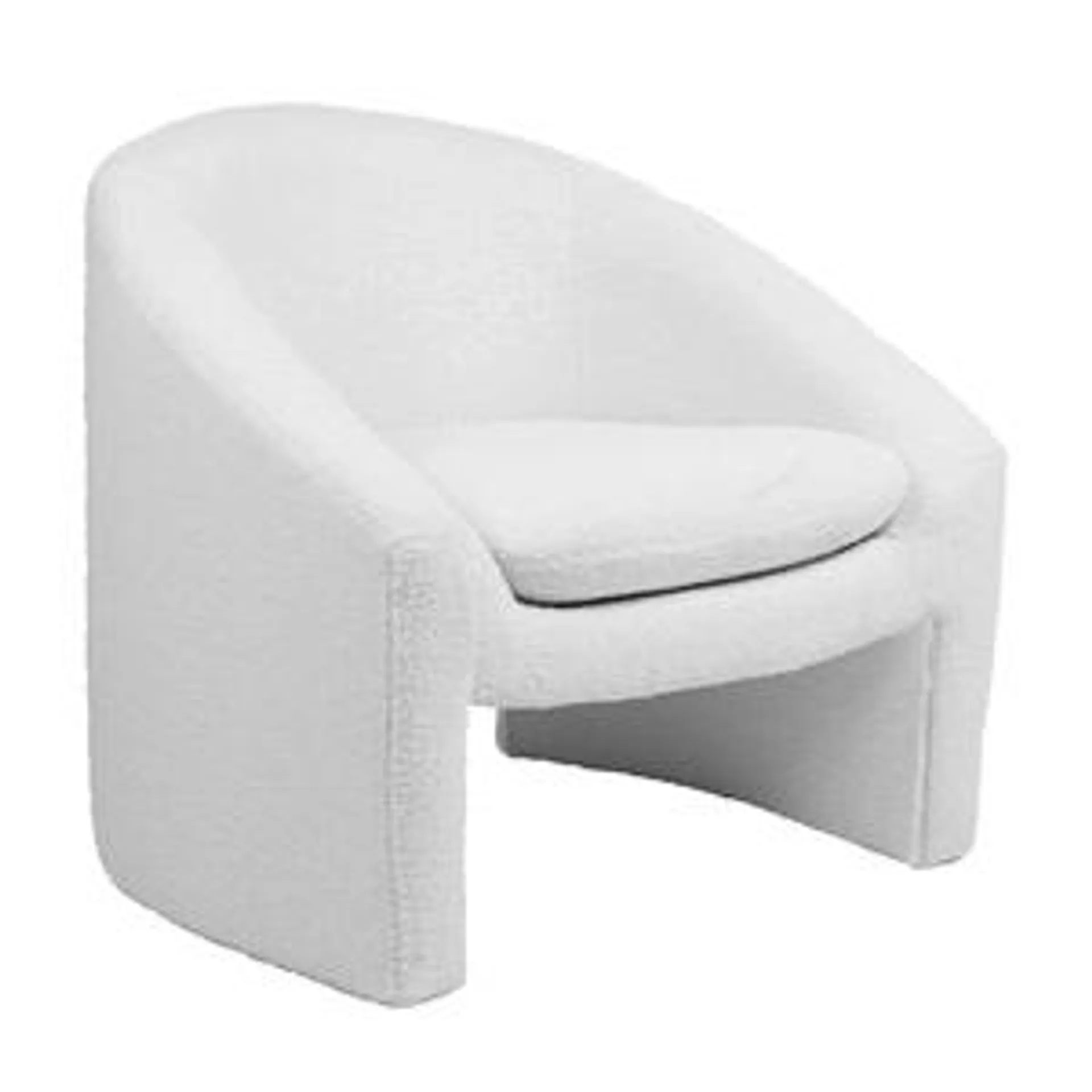 BONO Armchair Teddy White Fabric