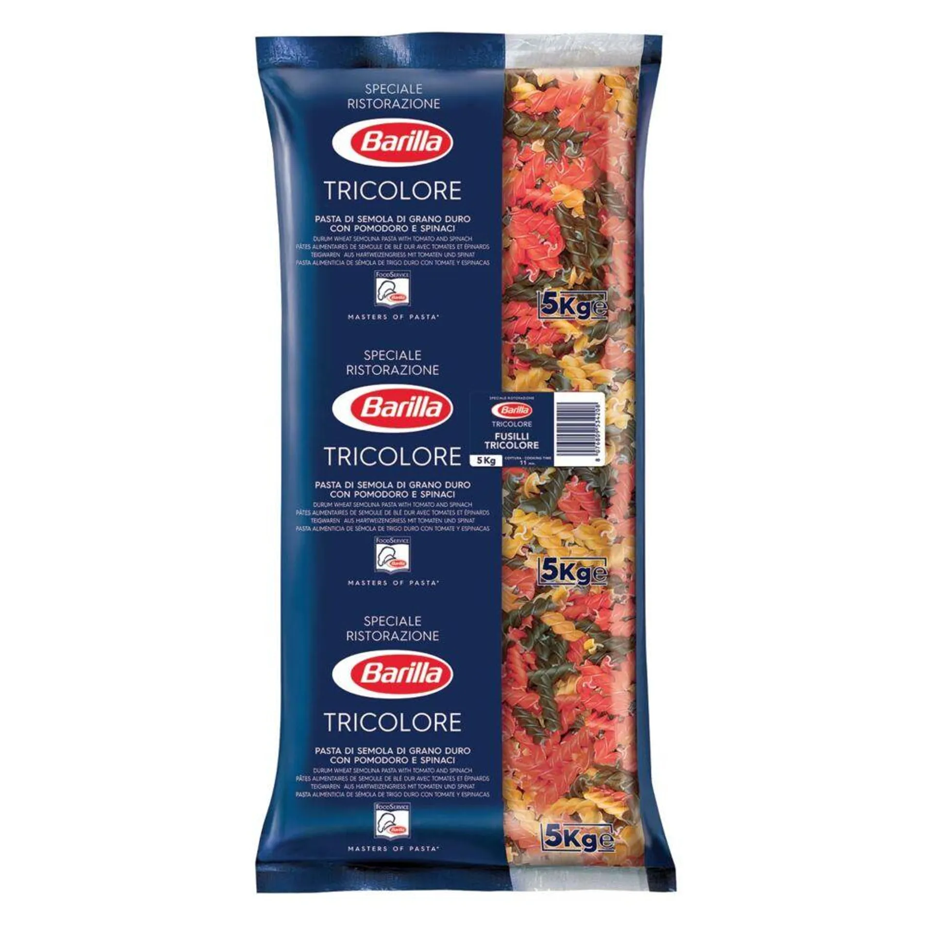 BARILLA πάστα ζυμαρικών Fusilli τρικολόρε 5kg