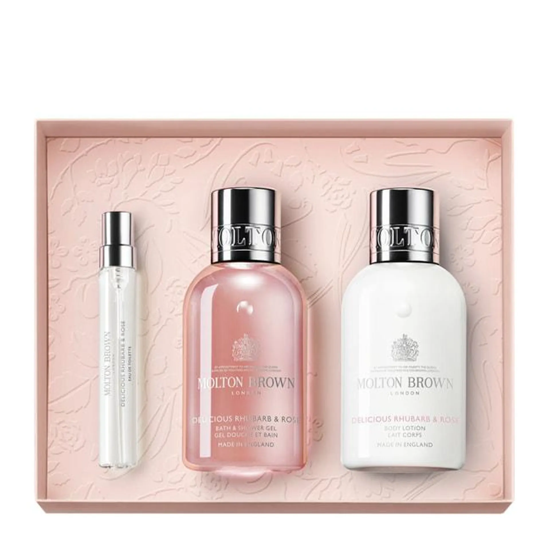 Delicious Rhubarb & Rose Travel Gift Set