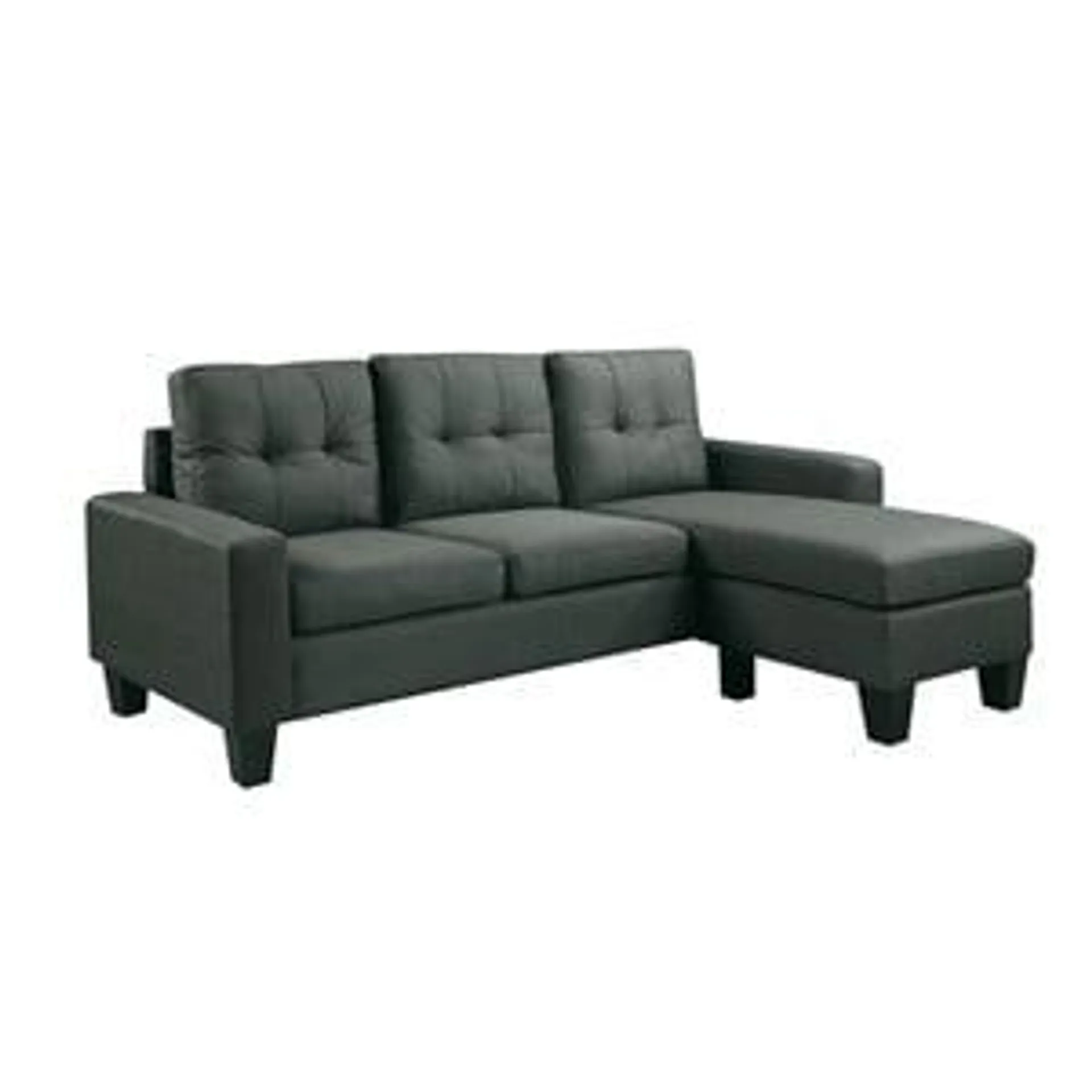 PORTO Reversible Corner Sofa Dark Grey Fabric