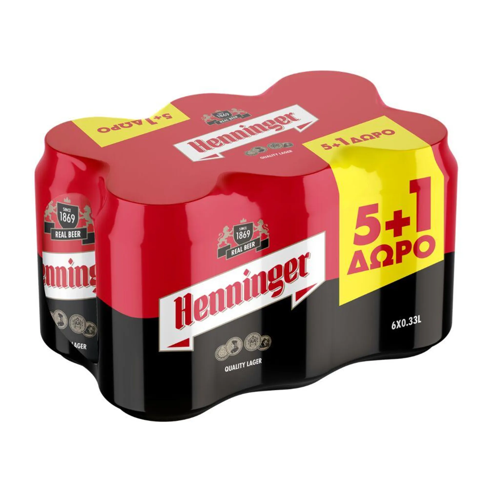 HENNINGER μπύρα κουτάκι 6x330ml 5+1 ΔΩΡΟ