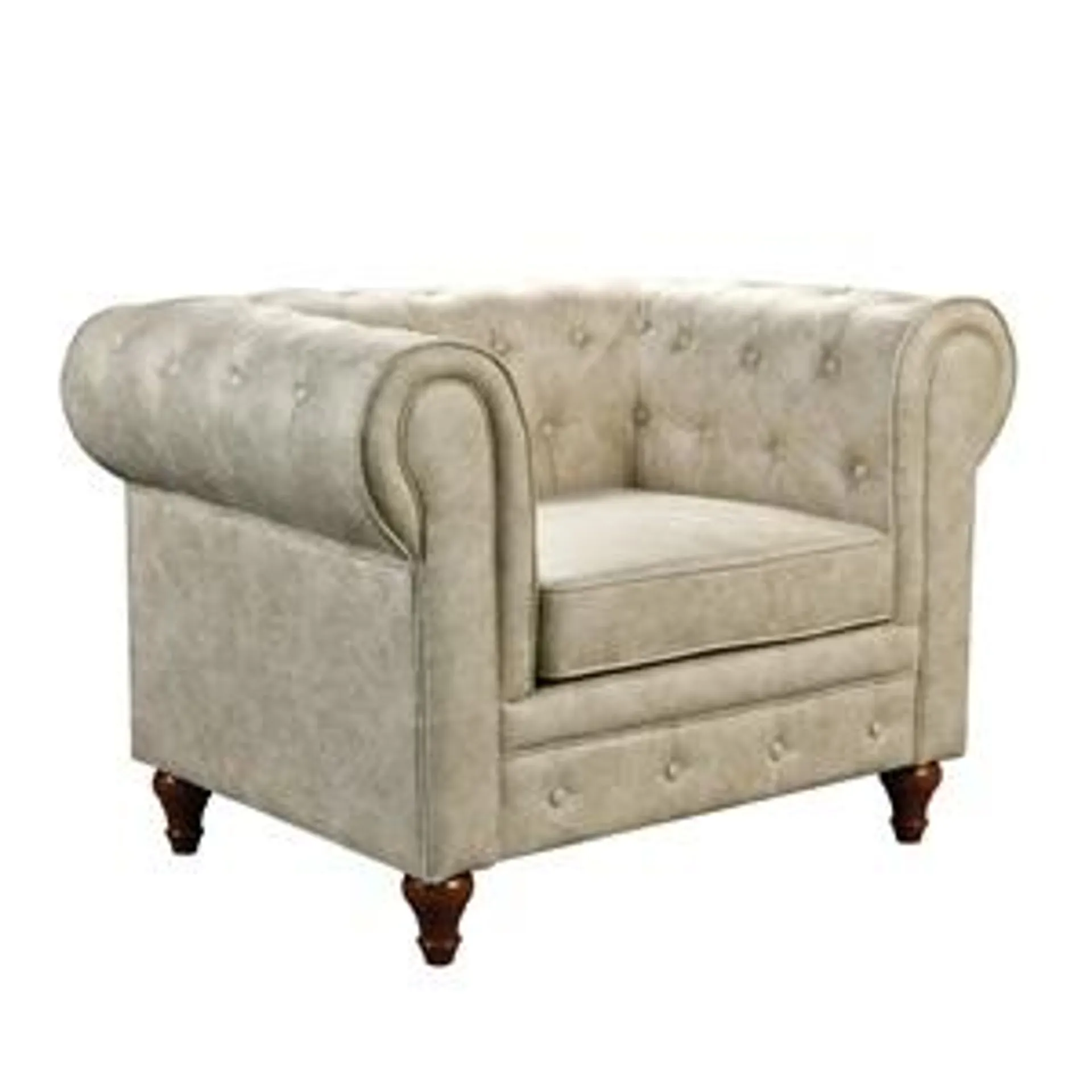 CHESTERFIELD Armchair Beige Fabric