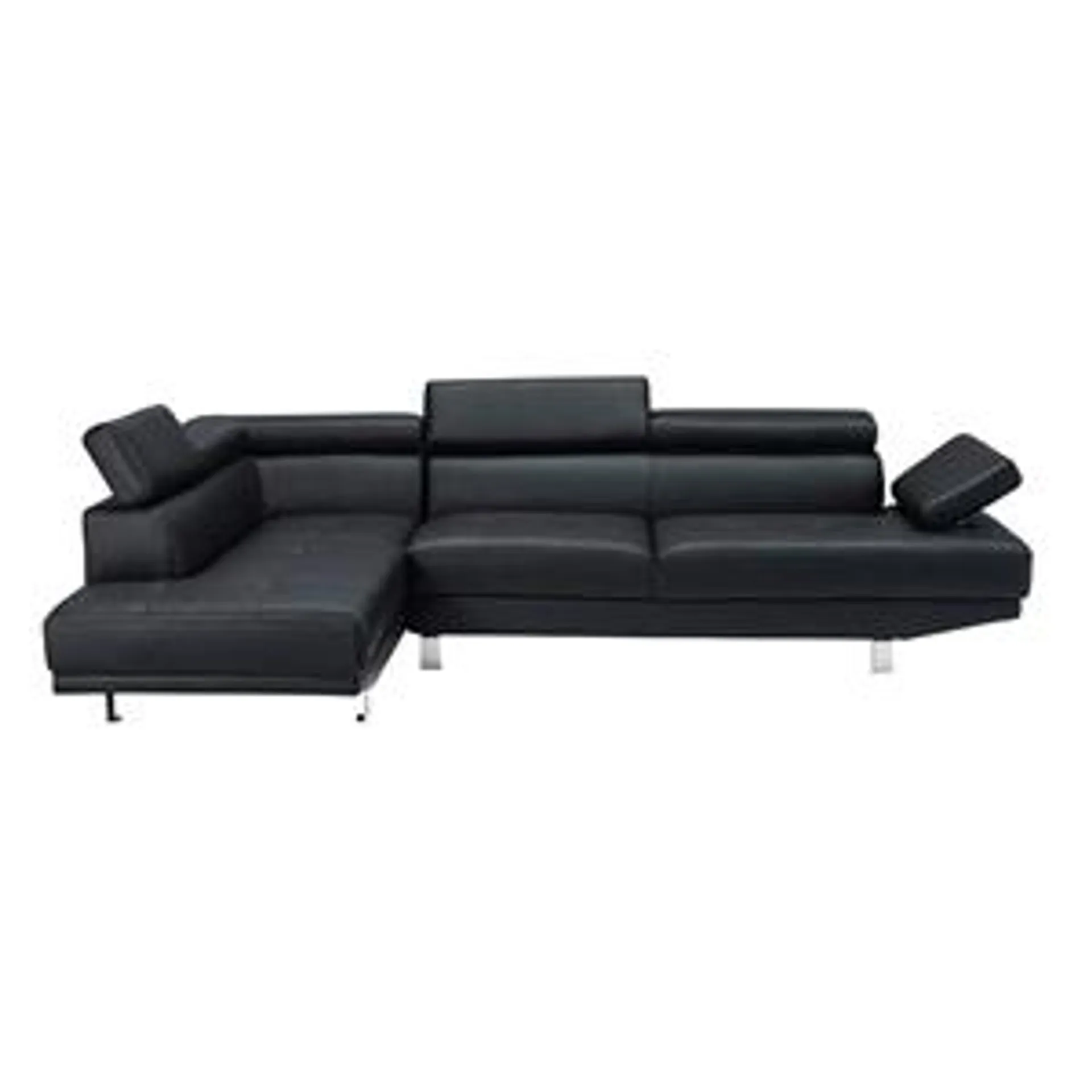 SECTOR Left Facing Corner Sofa Pu Black