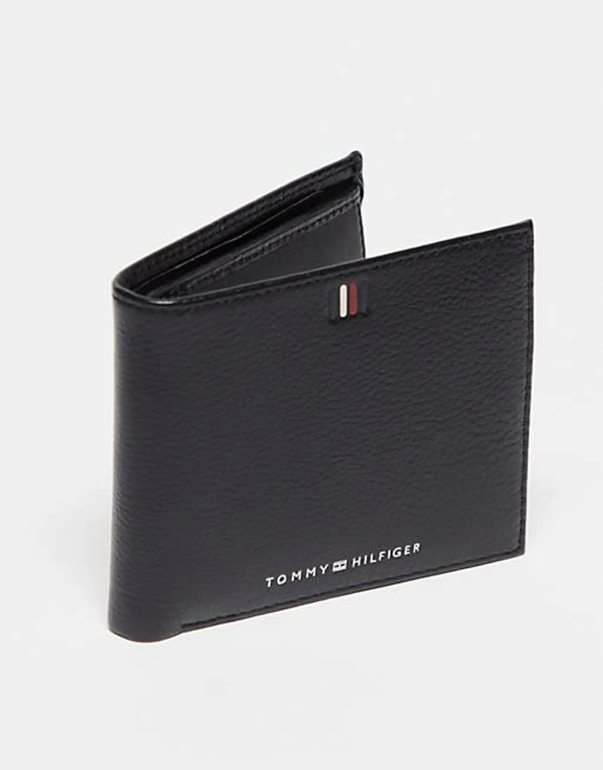 Tommy Hilfiger central logo CC and coin wallet in black