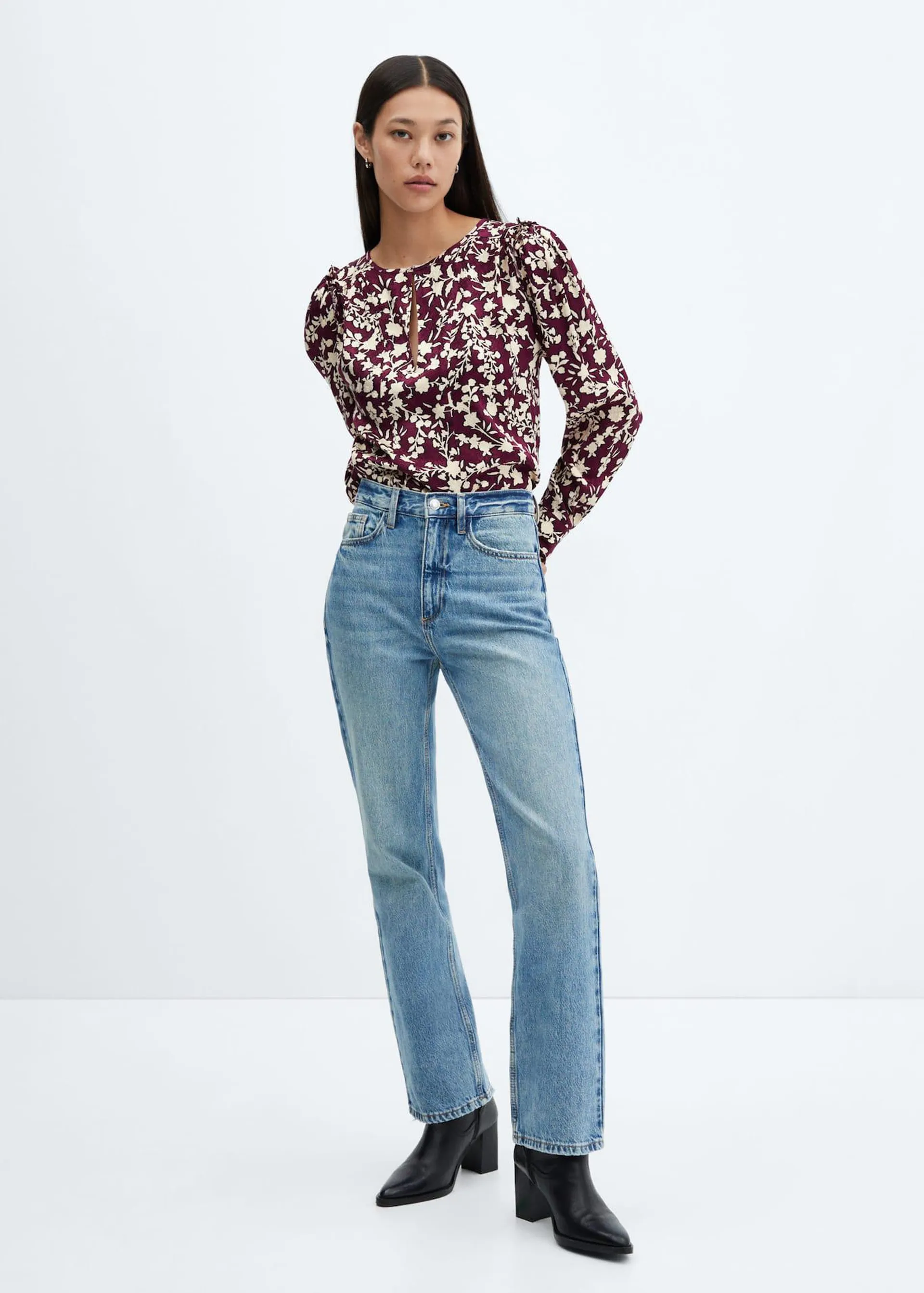 Floral print blouse