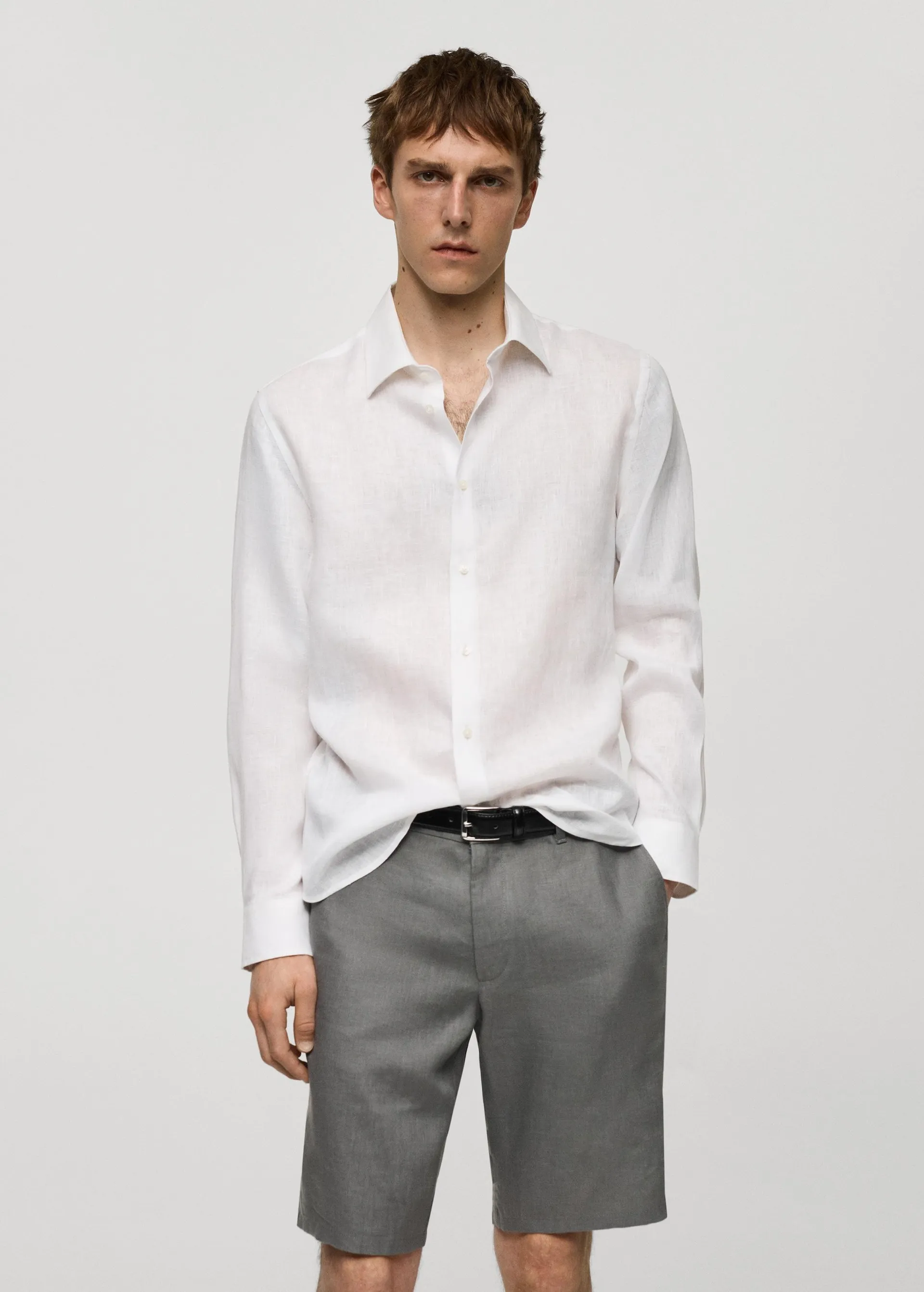 100% linen regular-fit shirt