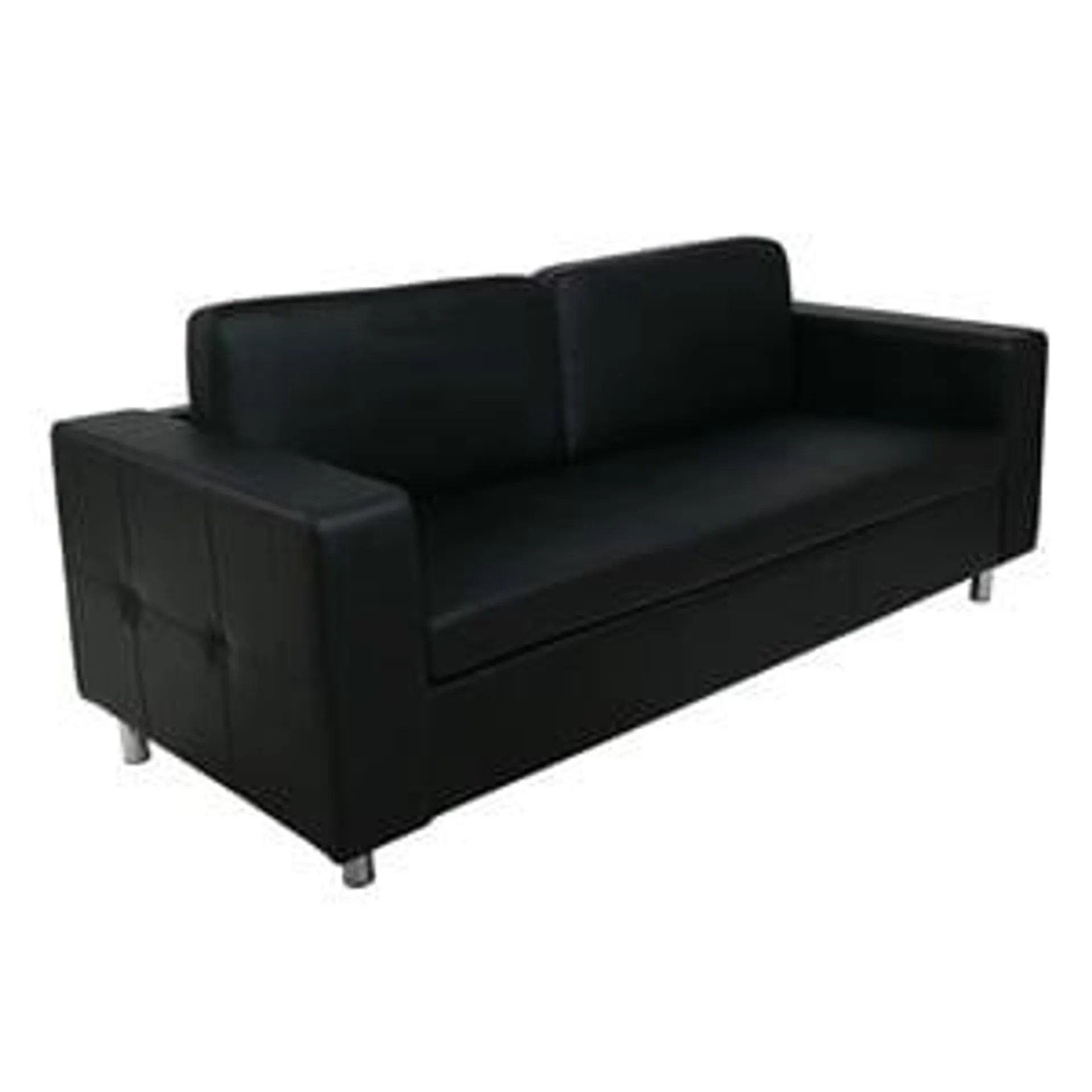 ALAMO 3-Seater Sofa Βlack Pu