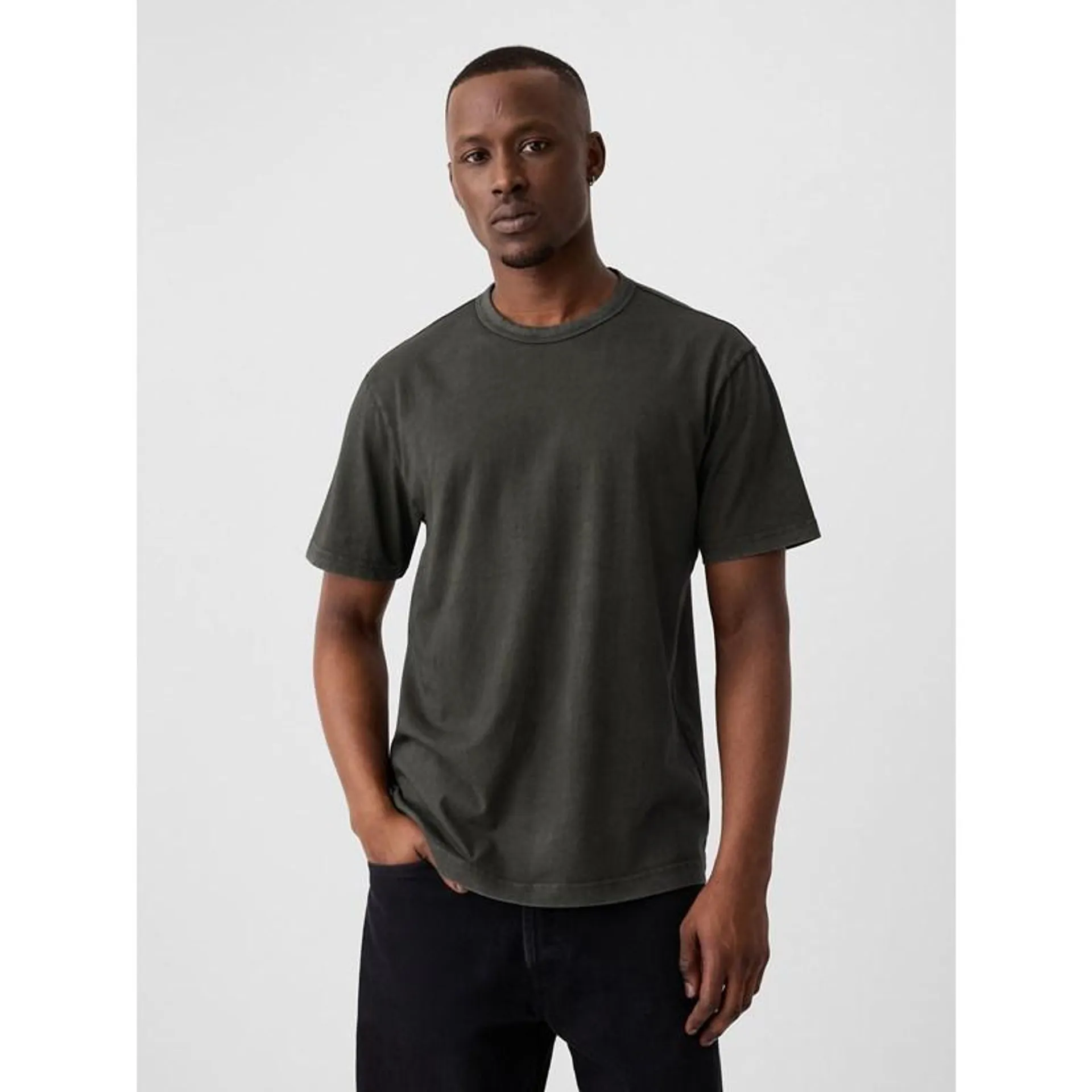 Ανδρικό T-shirt Vintage-Wash Crewneck