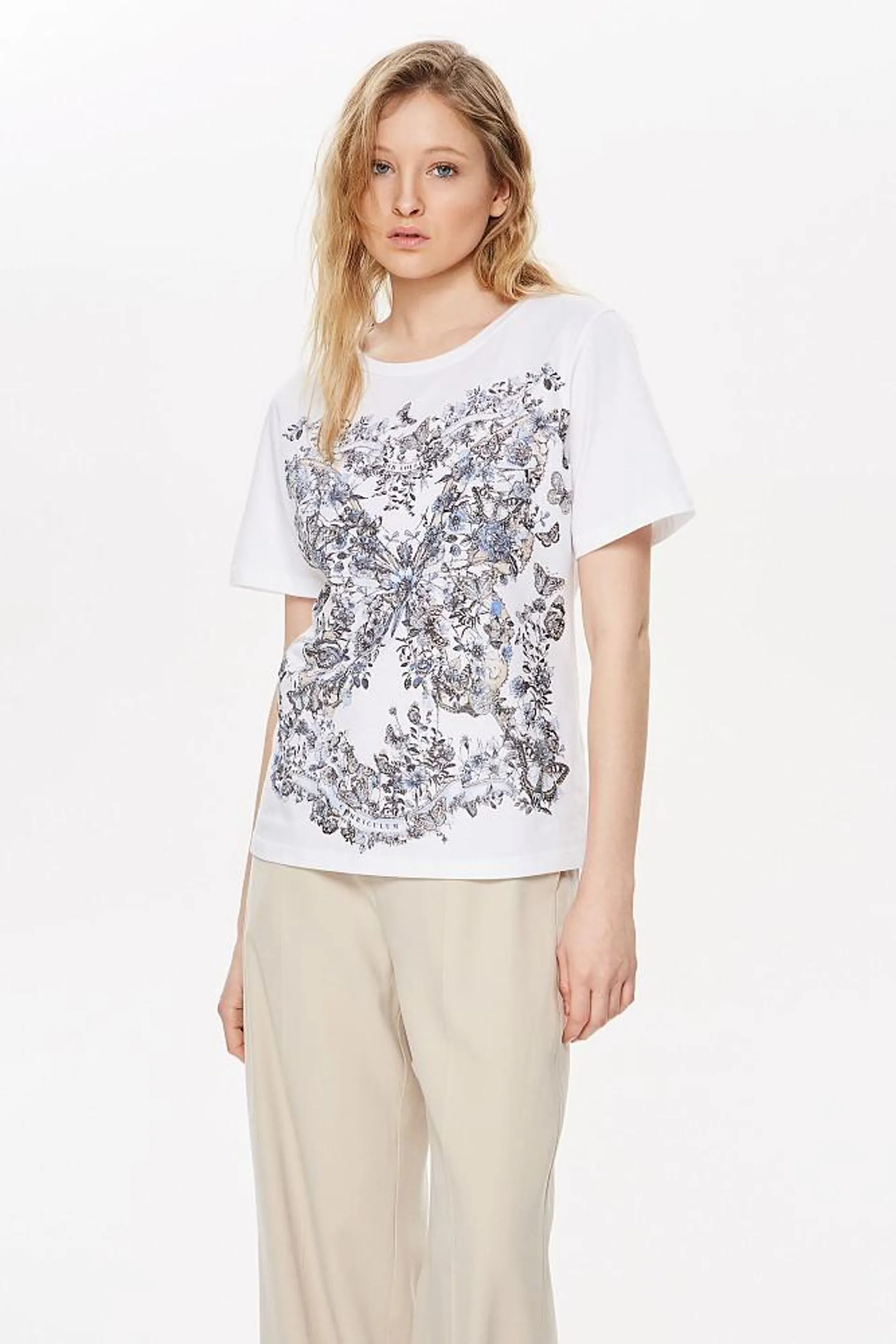 Shortsleeve blouse with print