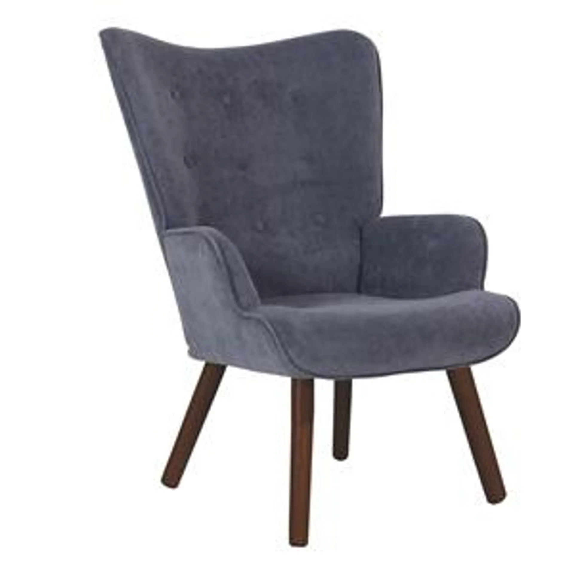 ALMA Armchair Walnut / Velure Light Blue (K/D)