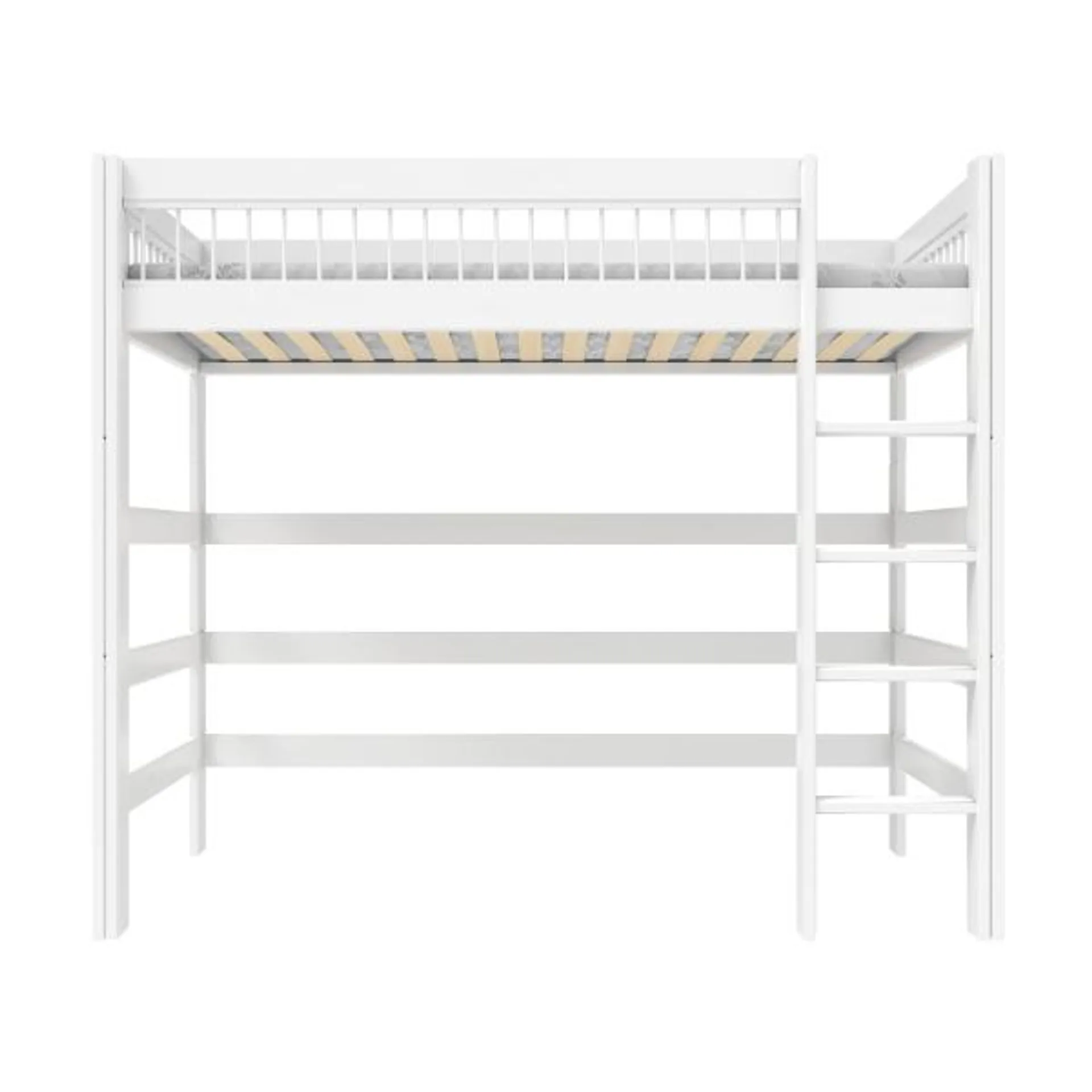 High bed with straight ladder, Breeze