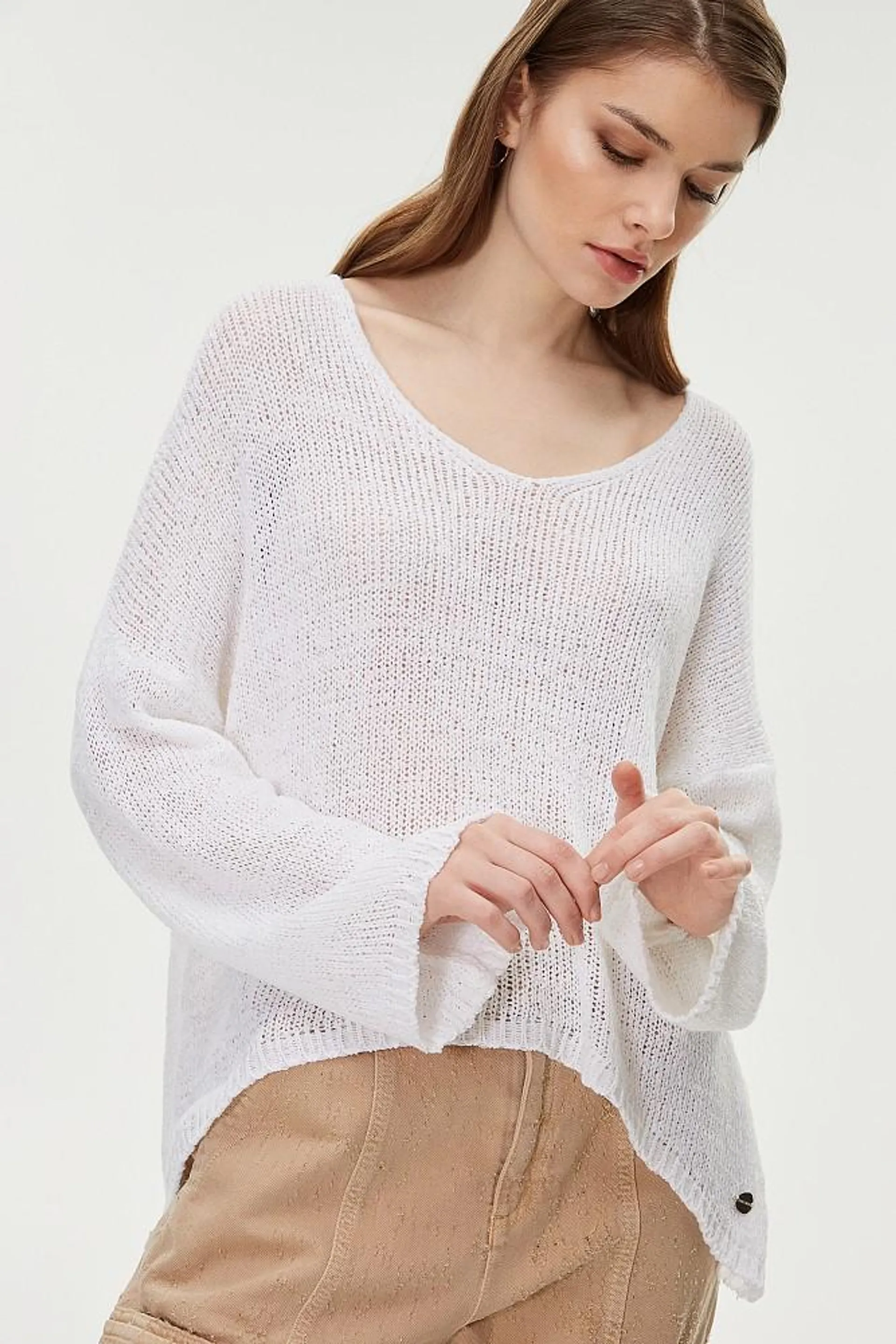 Lurex sweater in loose fit