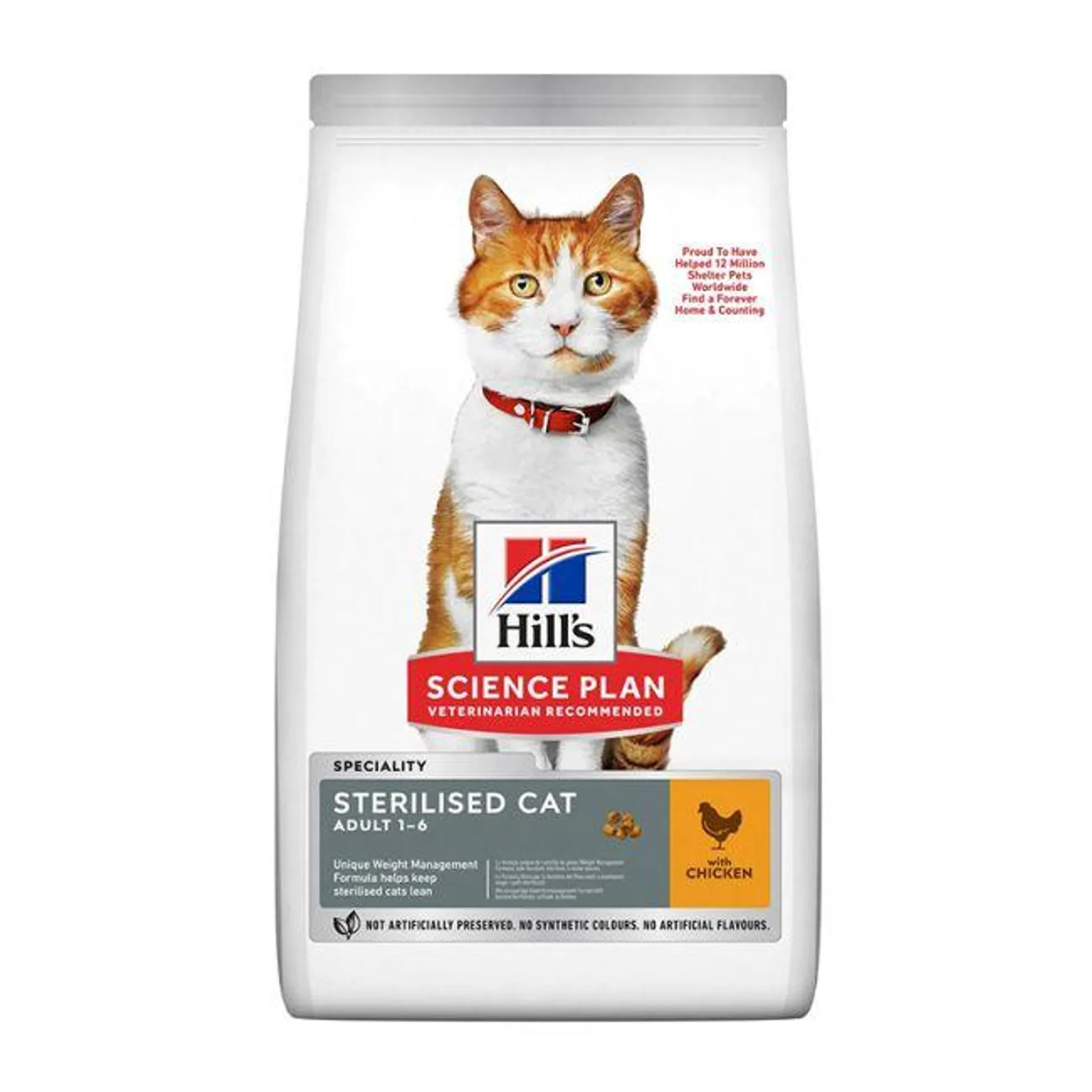 Hill's Science Plan Adult Sterilized Cat Με Κοτόπουλο 3Kg