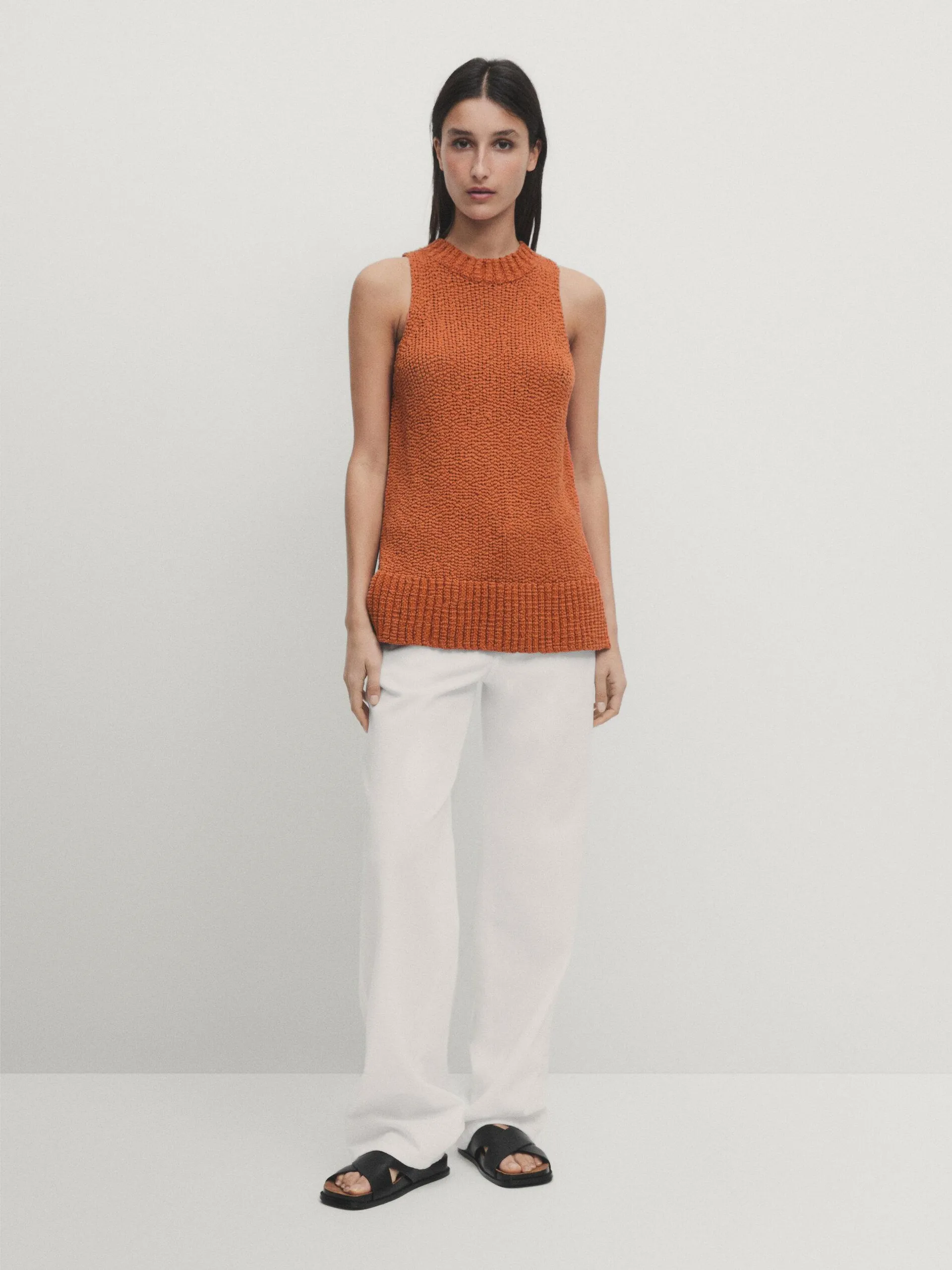 Halterneck knit top