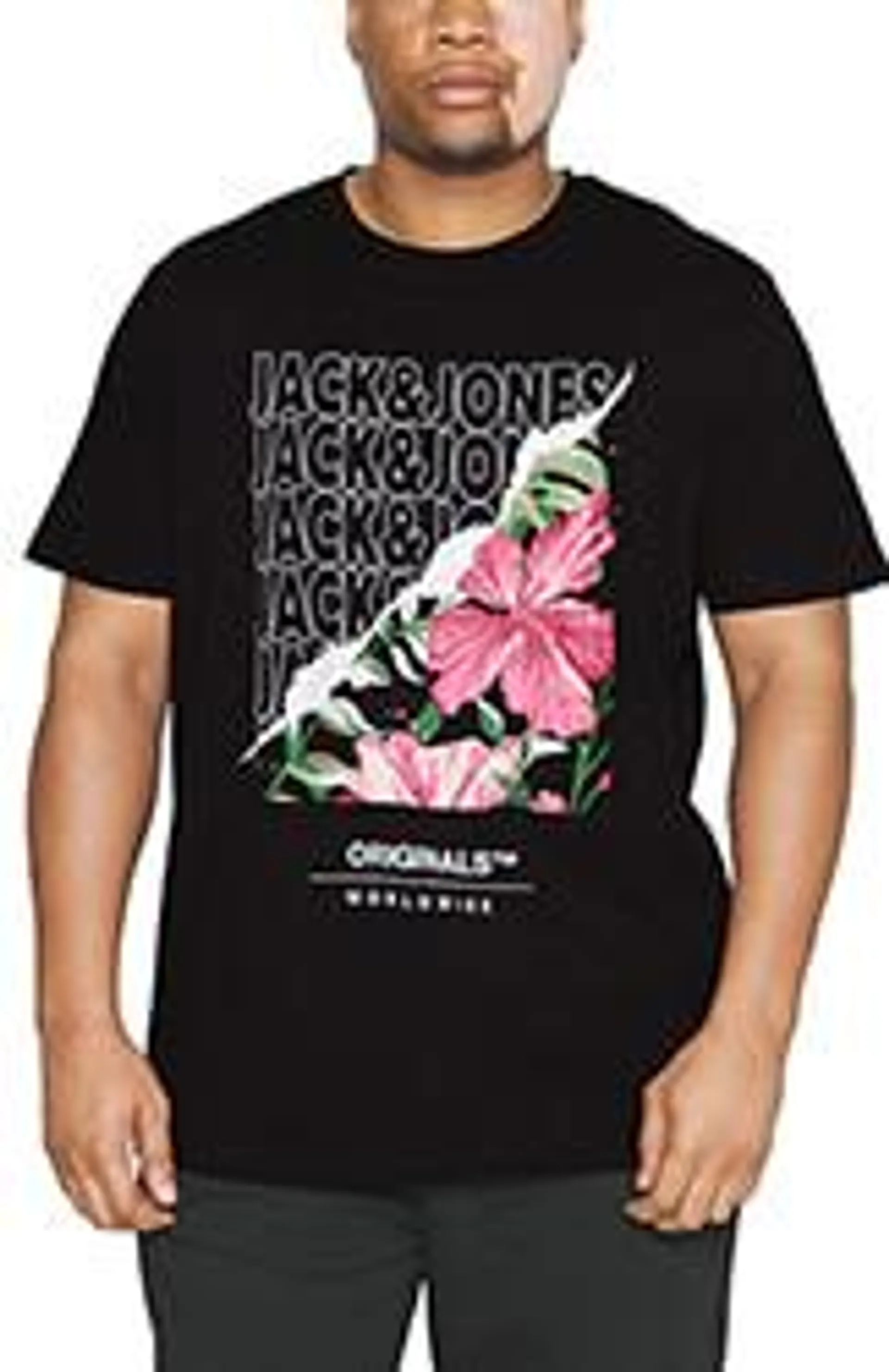 T-SHIRT JACK & JONES JORBOOSTER 12232998 ΜΑΥΡΟ