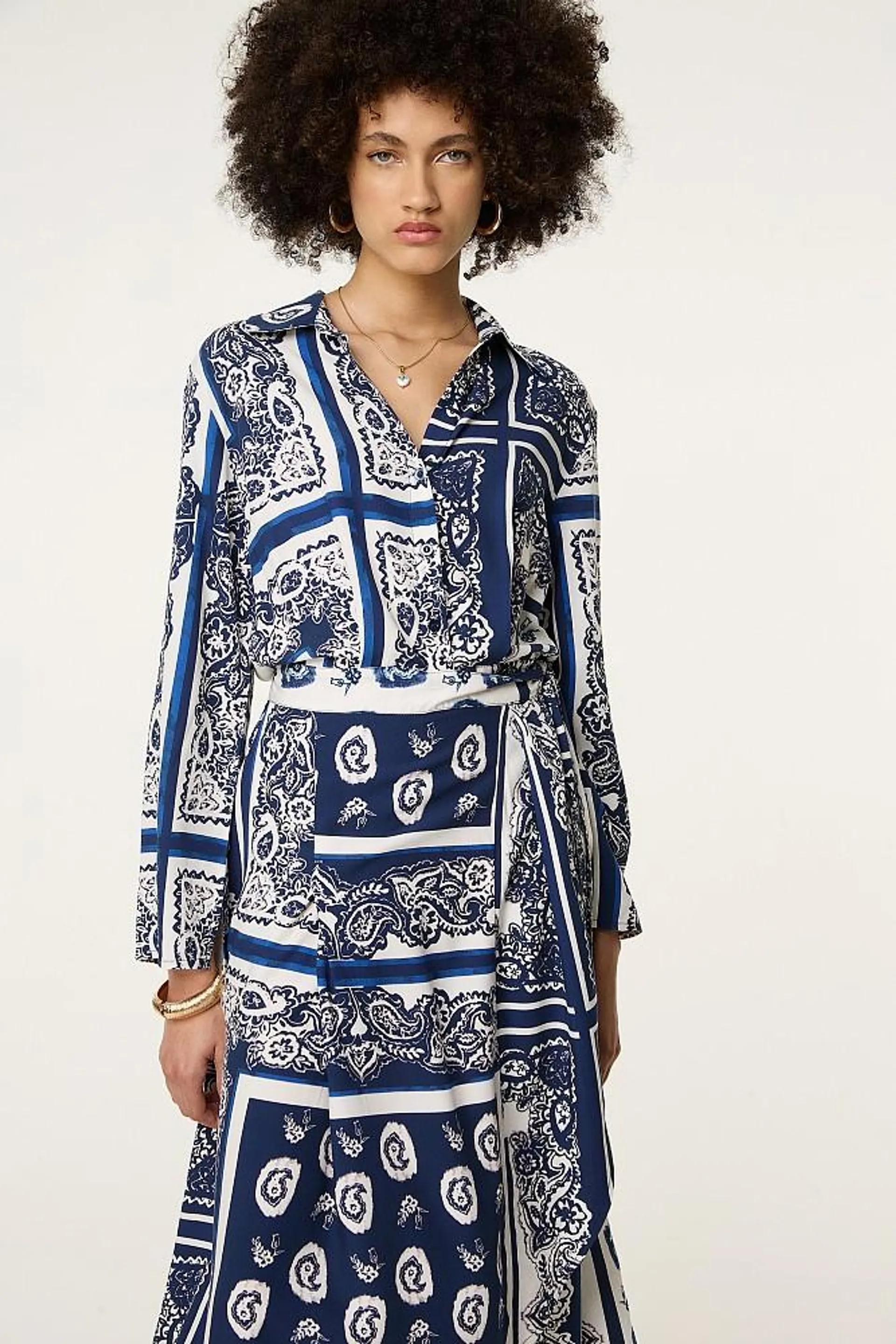 Printed wrap dress