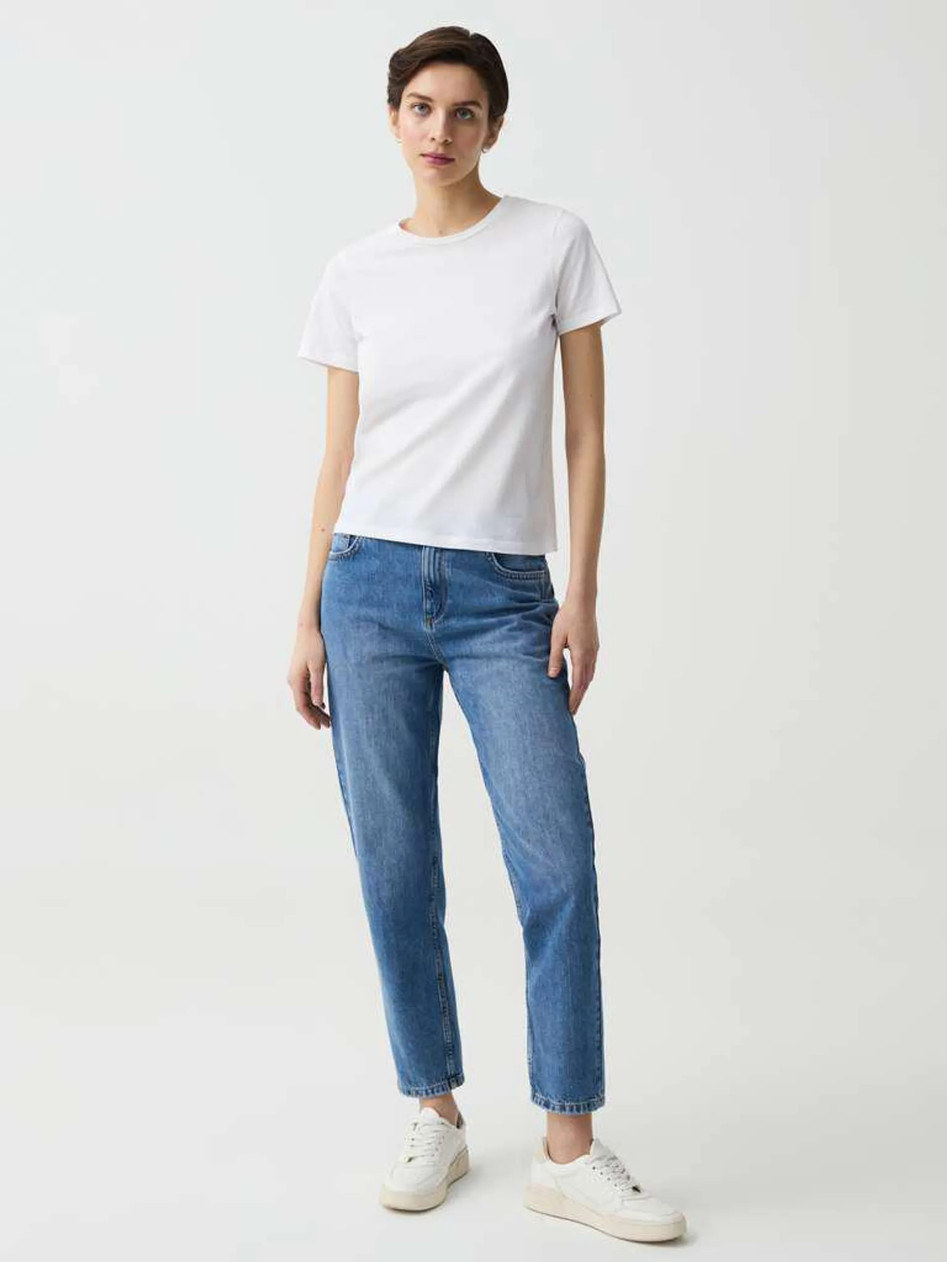 Denim Straight fit cropped jeans