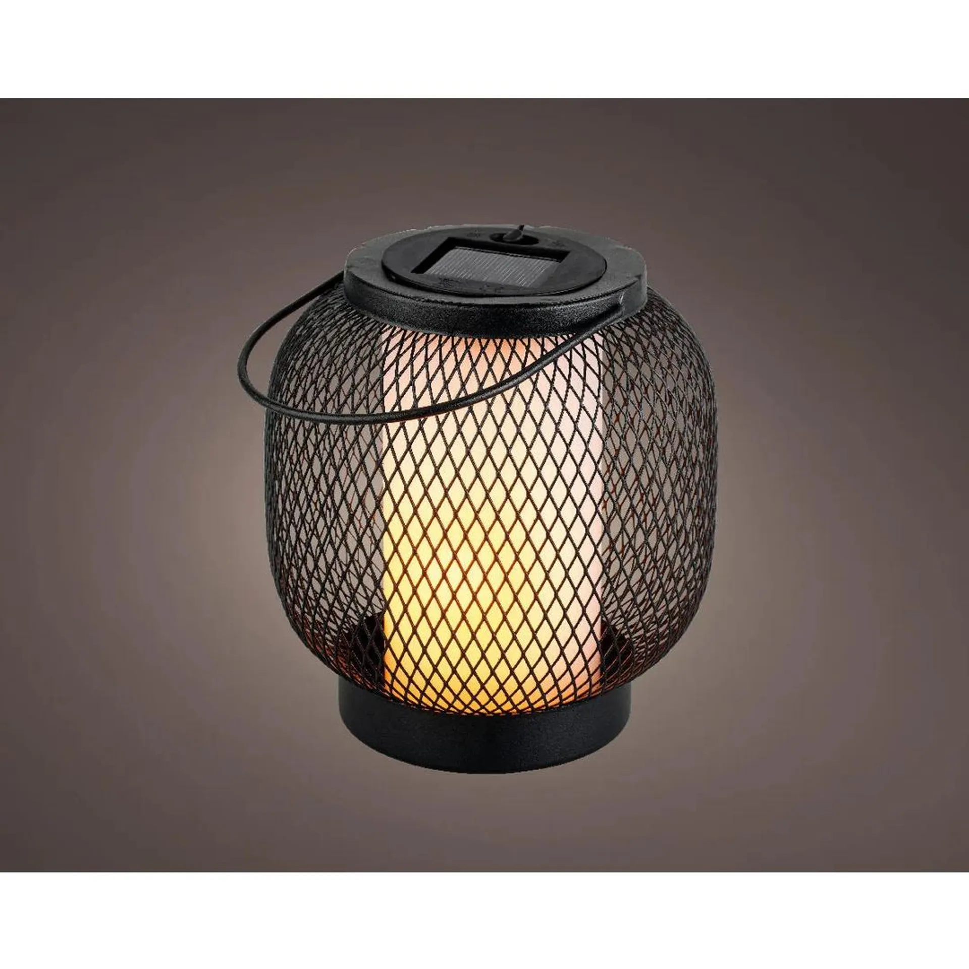 Ηλιακό φανάρι LUMINEO led fire 15x15,4cm μαύρο