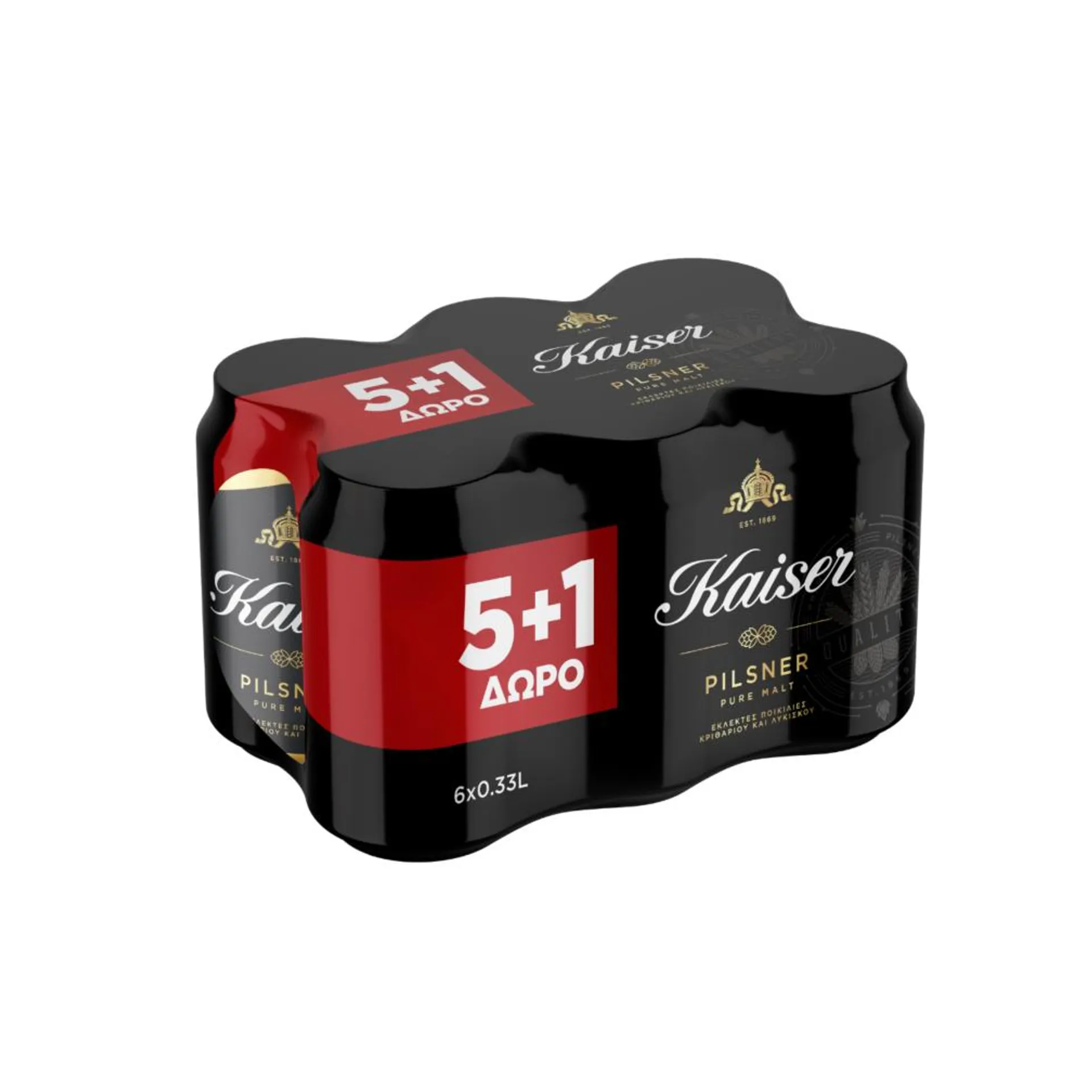 KAISER μπύρα 6x330ml (5+1 δώρο)