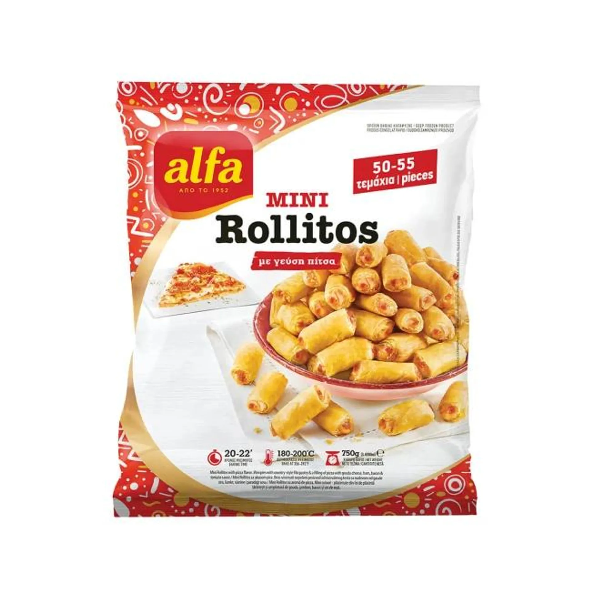 ALFA 750G MINI ROLLITOS PIZZA