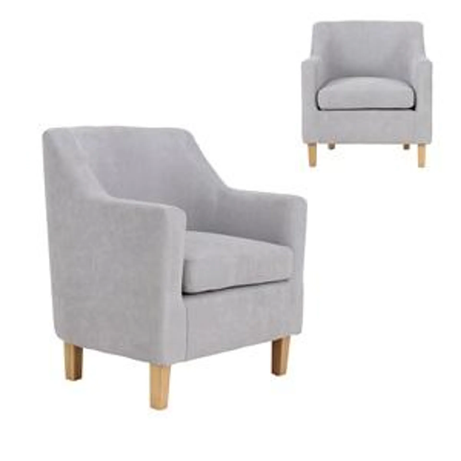 BETA Armchair Light Grey Fabric