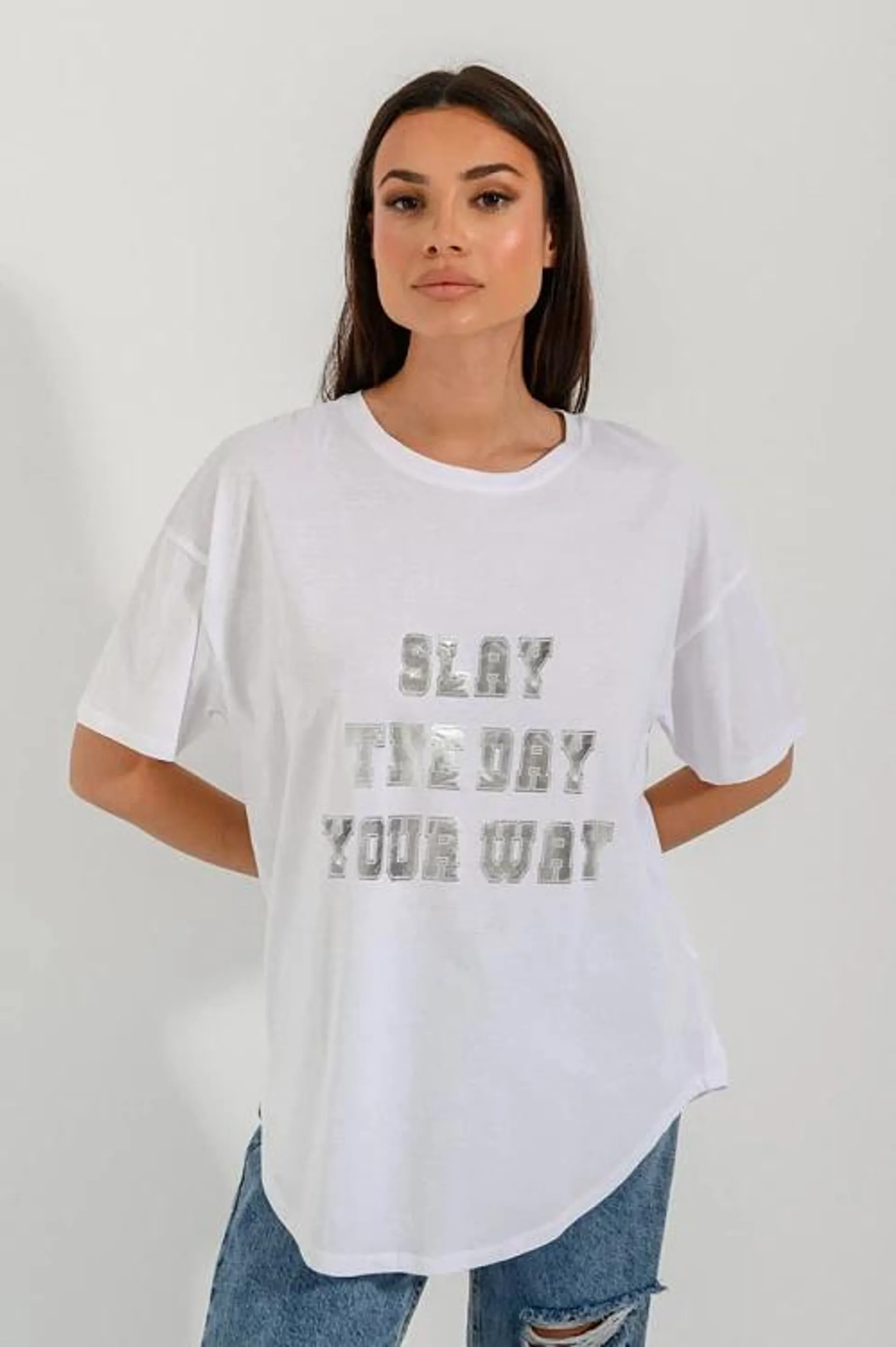 Oversized t-shirt με τύπωμα