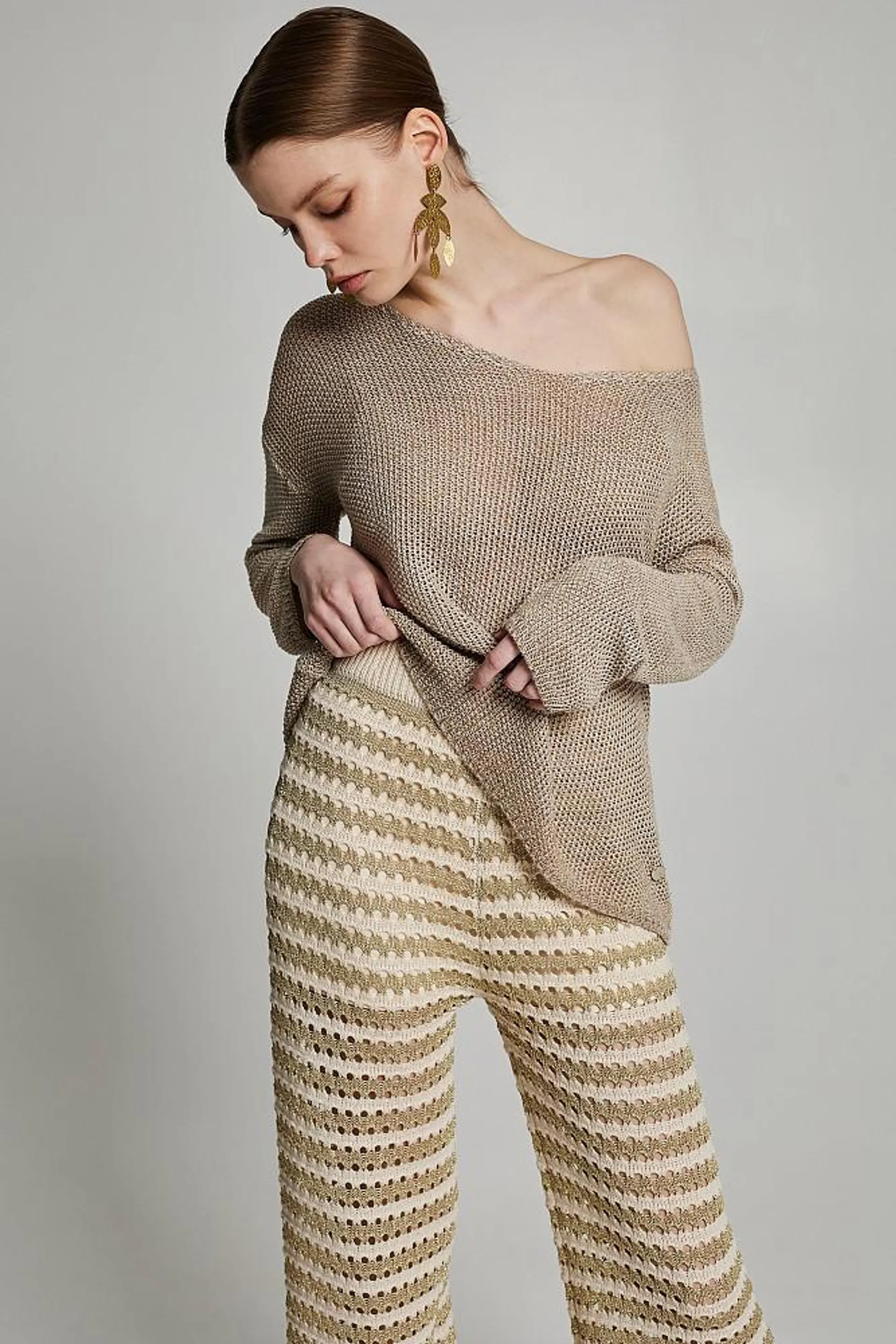 Sweater with V neckline