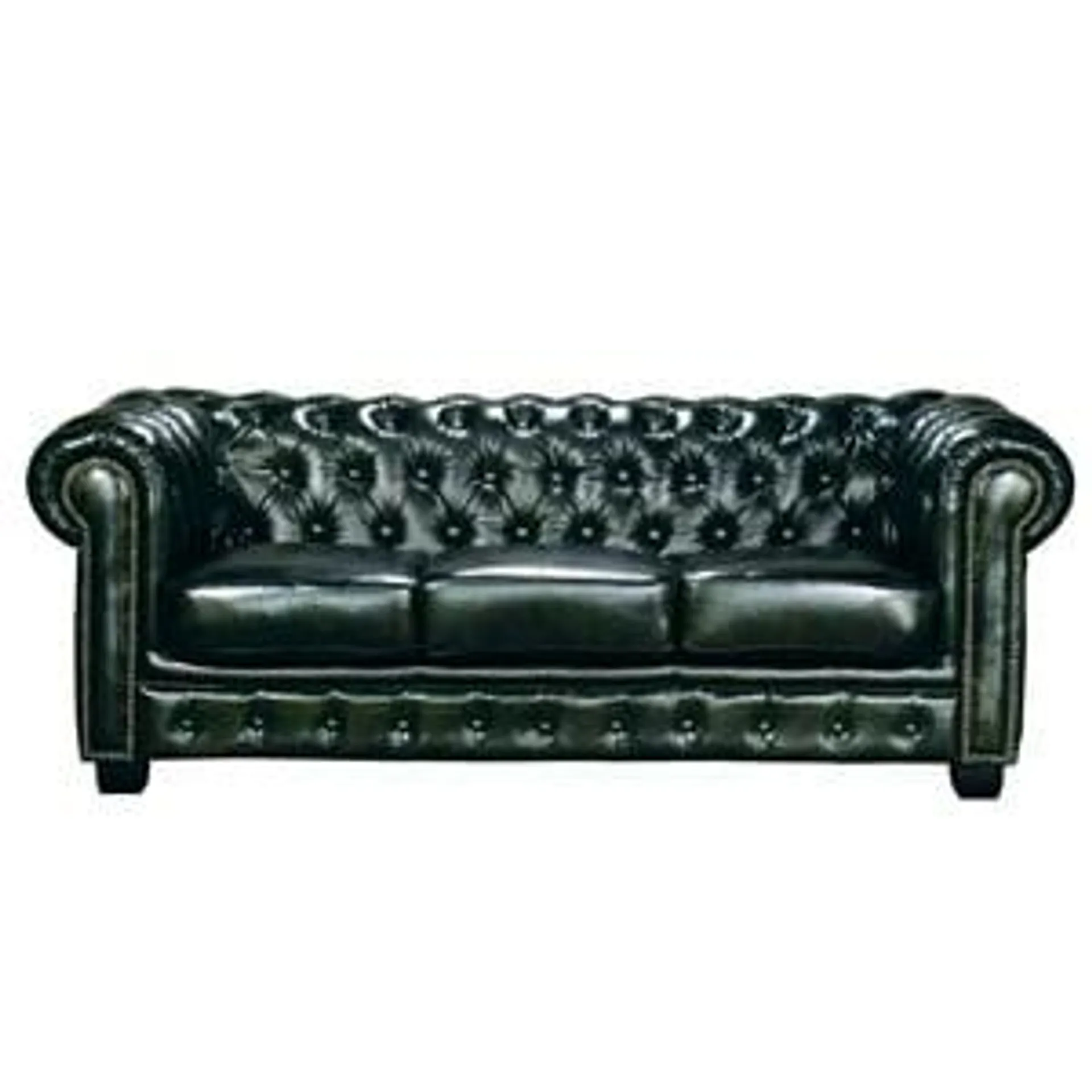 CHESTERFIELD-689 3-S Leather Antique Green