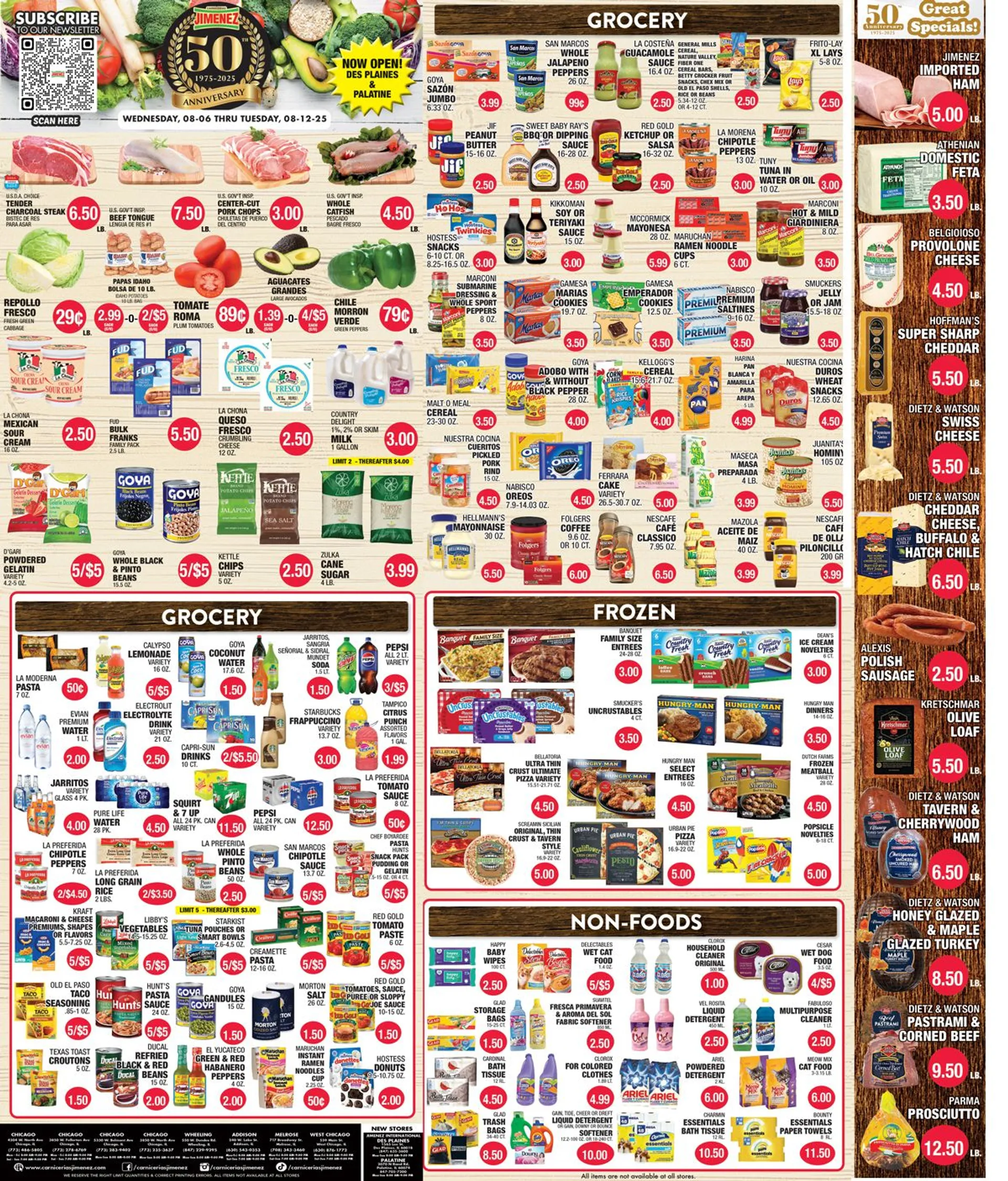 Weekly ad Carnicerias Jimenez weekly ads from August 6 to August 12 2025 - Page 1