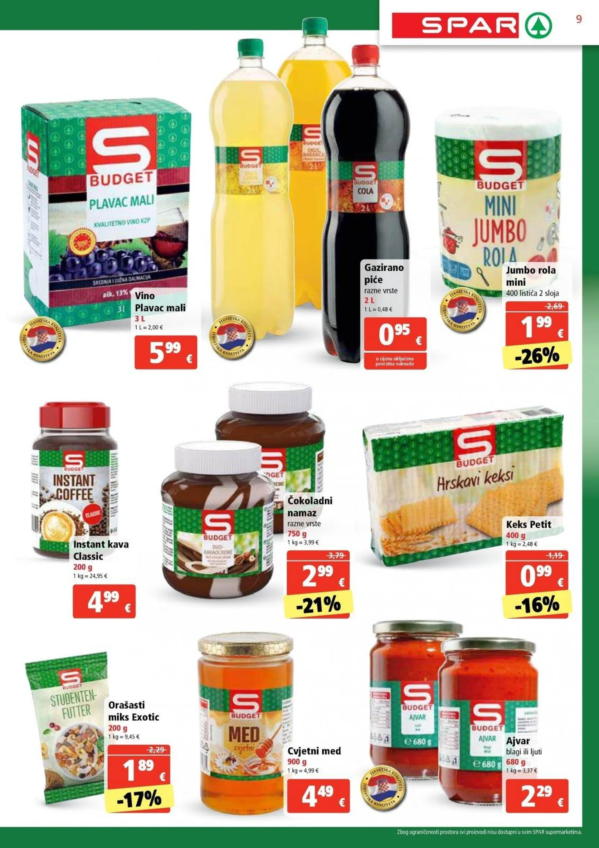 Katalog Spar katalog do 14.01.2025 od 8. siječnja do 14. siječnja 2025. - Pregled Stranica 9