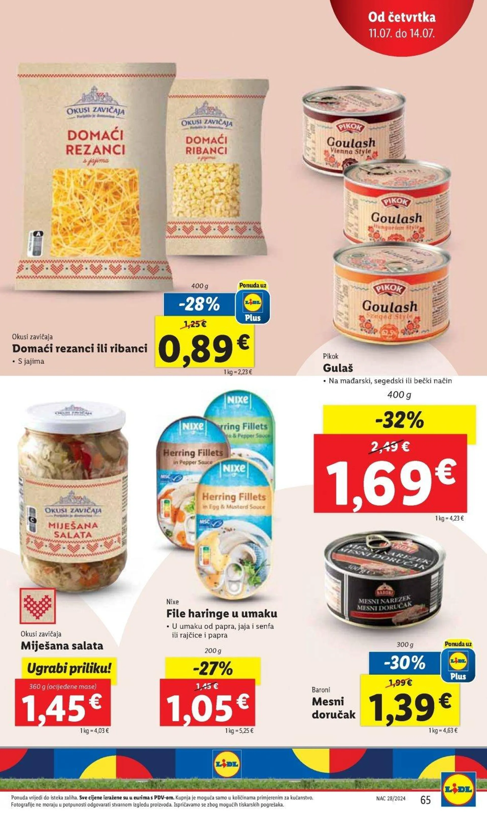 Katalog Lidl katalog do 14.07.2024 od 4. srpnja do 14. srpnja 2024. - Pregled Stranica 65