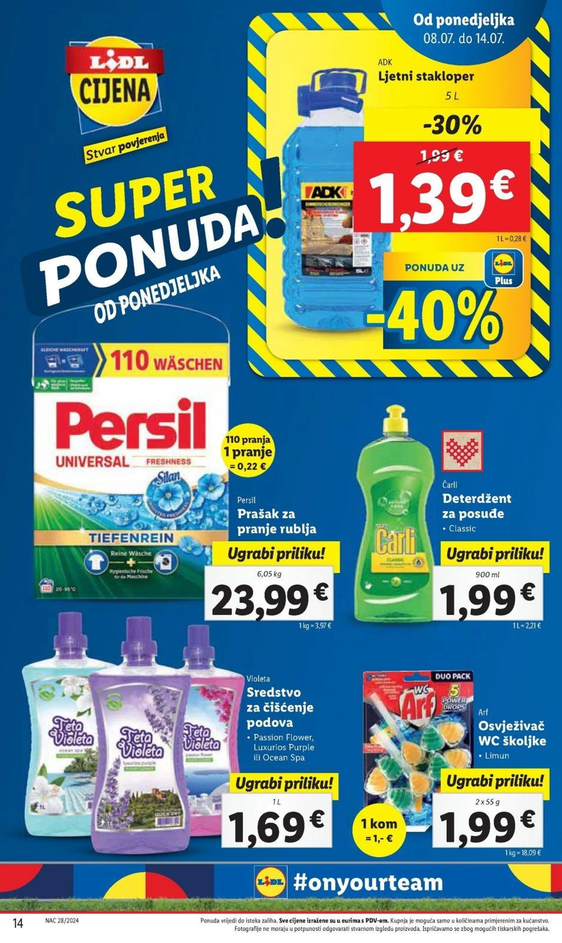 Katalog Lidl katalog do 14.07.2024 od 4. srpnja do 14. srpnja 2024. - Pregled Stranica 14