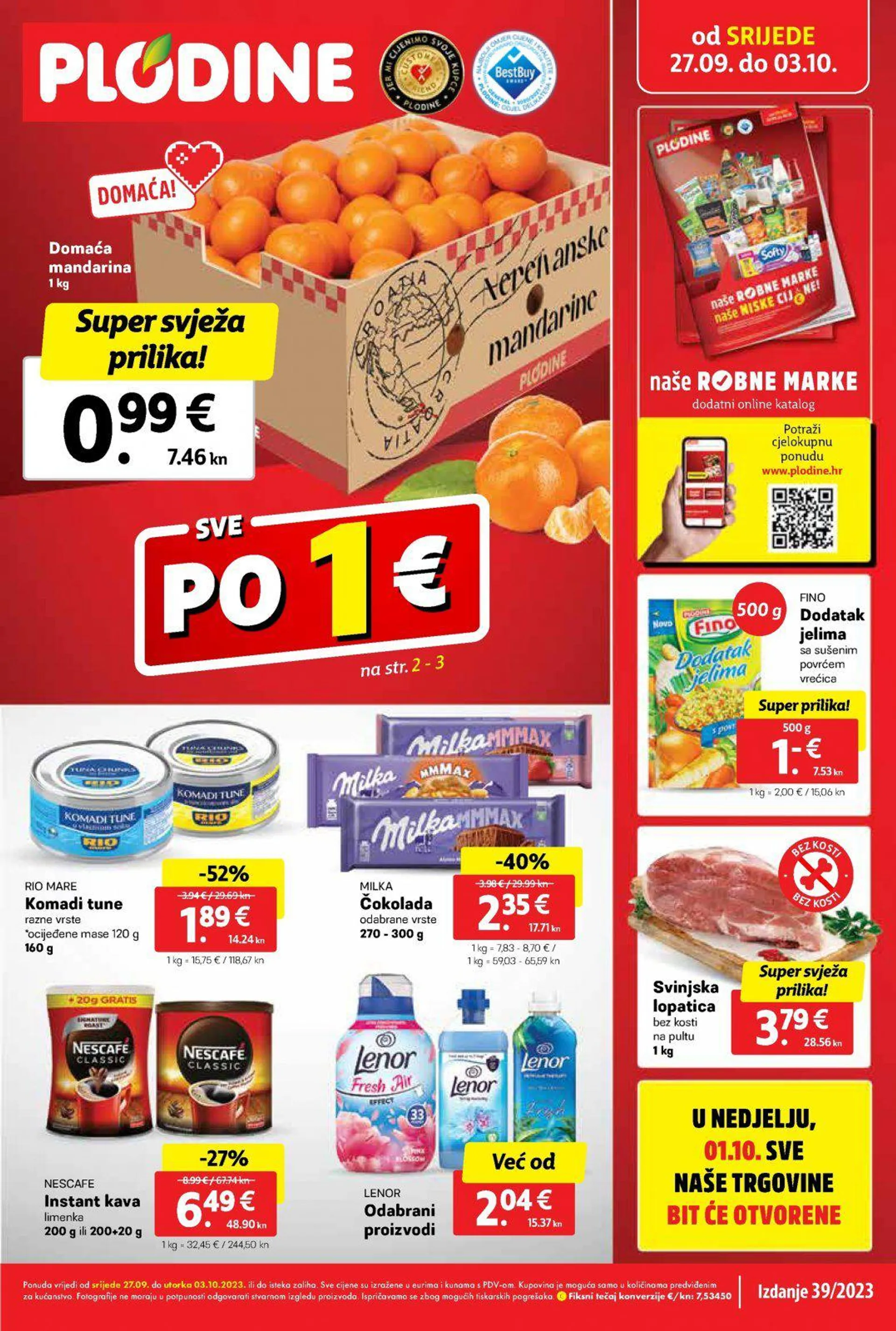 Katalog Plodine katalog do 03.10.2023 od 27. rujna do 3. listopada 2023. - Pregled Stranica 1