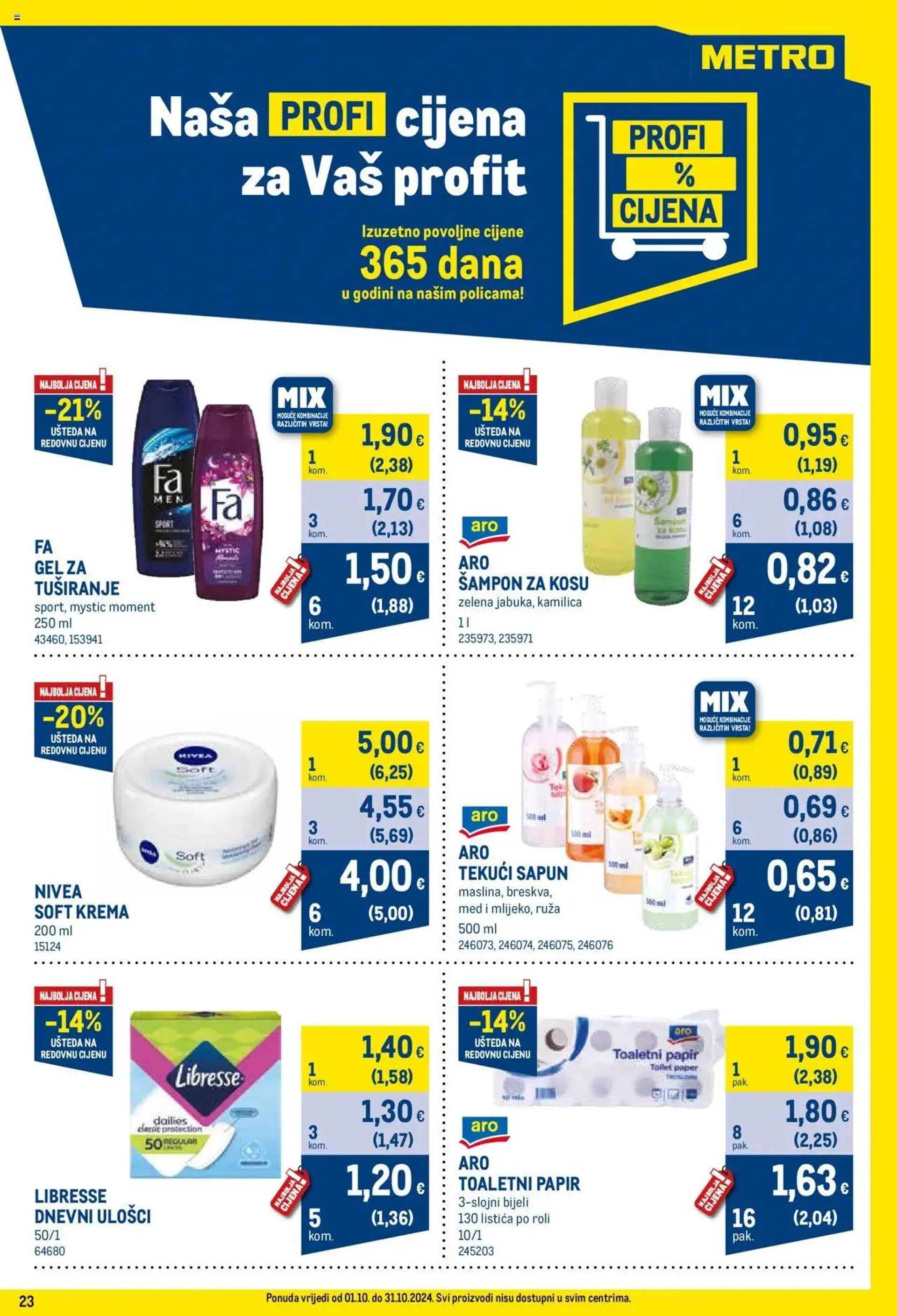 Katalog Metro - Profi cijena od 1. listopada do 31. listopada 2024. - Pregled Stranica 23