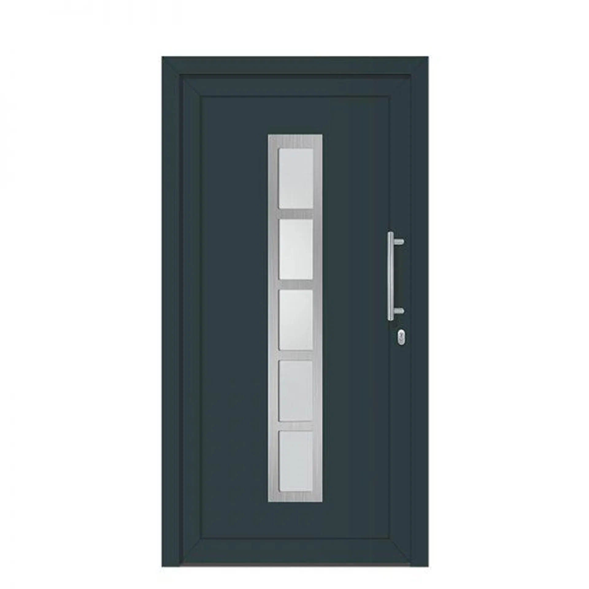 Vrata ulazna PVC Cres antracit, 1000×2100 mm (lijeva/desna)