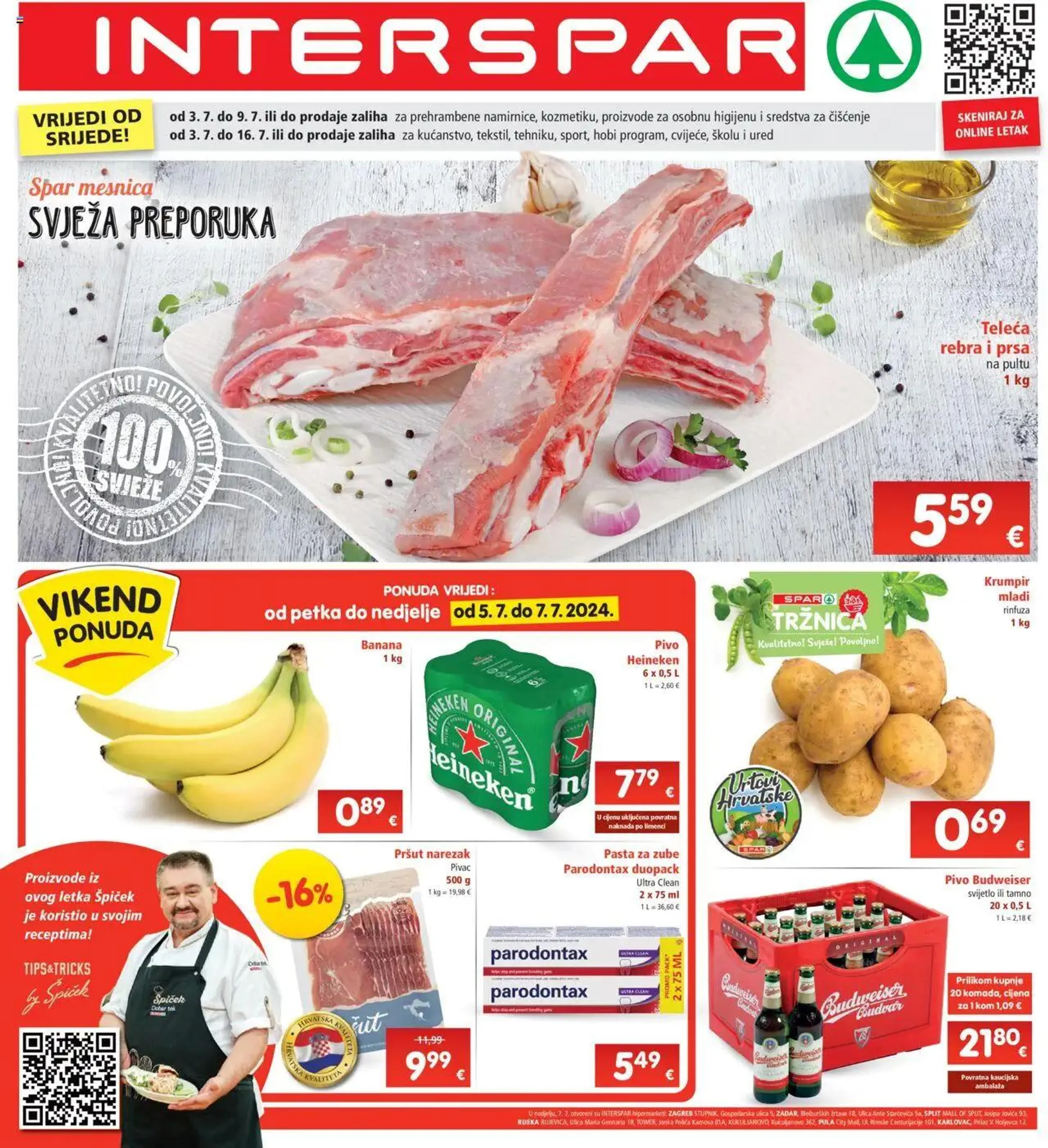 Katalog Katalog Interspar od 3. srpnja do 9. srpnja 2024. - Pregled Stranica 1