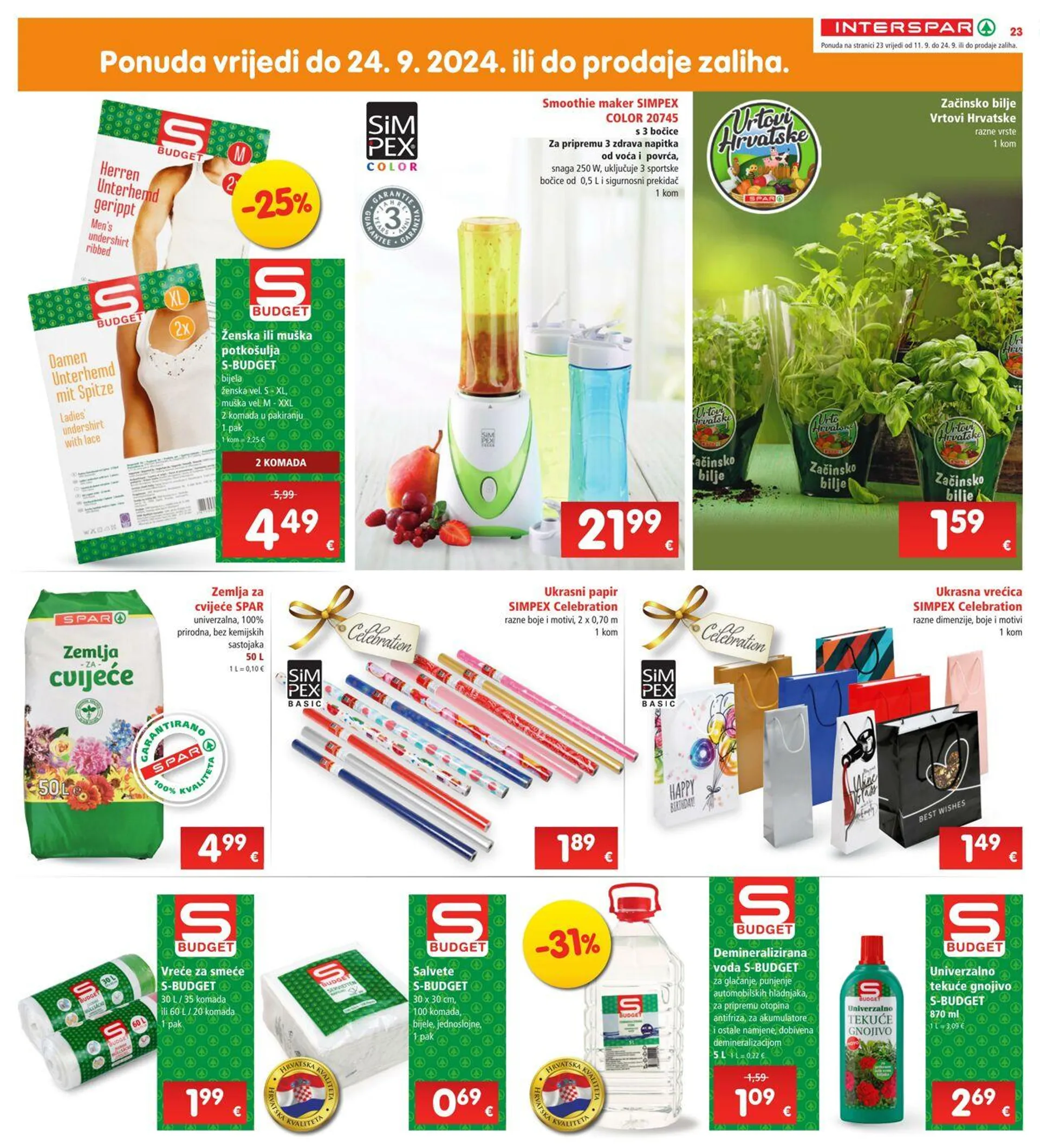 Katalog Spar od 11. rujna do 18. rujna 2024. - Pregled Stranica 23