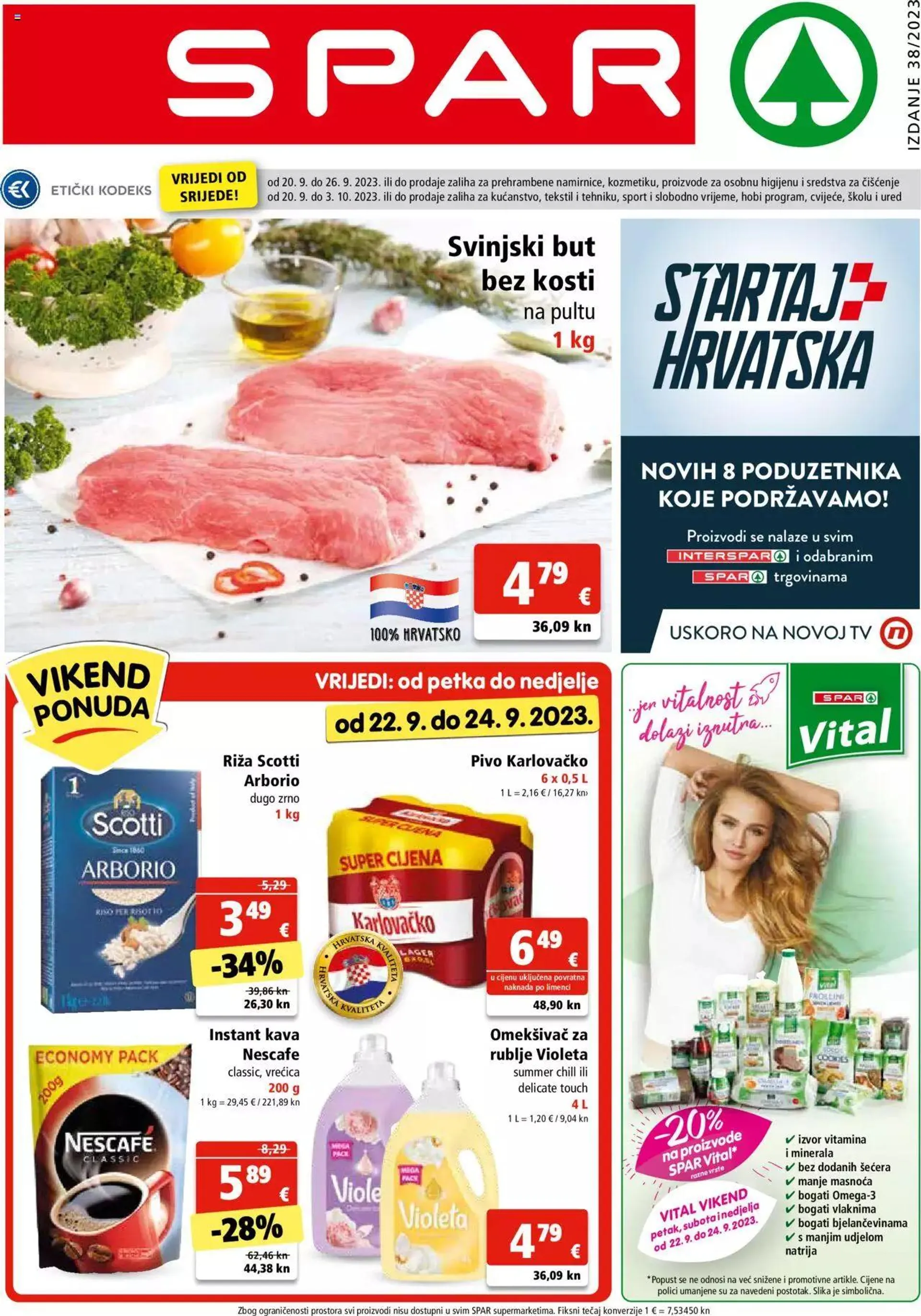 Katalog Katalog Spar od 20. rujna do 26. rujna 2023. - Pregled Stranica 1