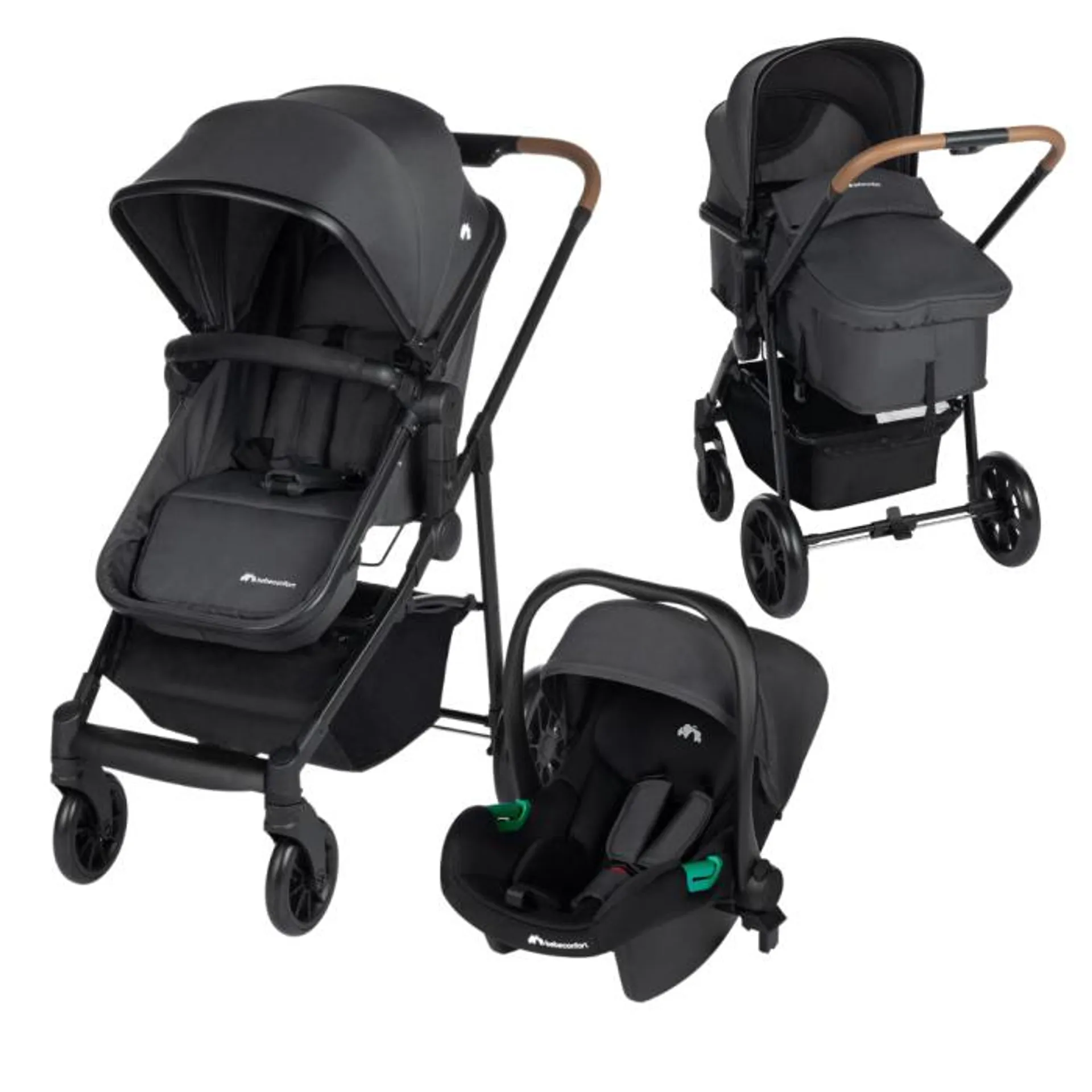 Bebe Confort kolica 3u1 Haze + košara + autosjedalica - Mineral Graphite