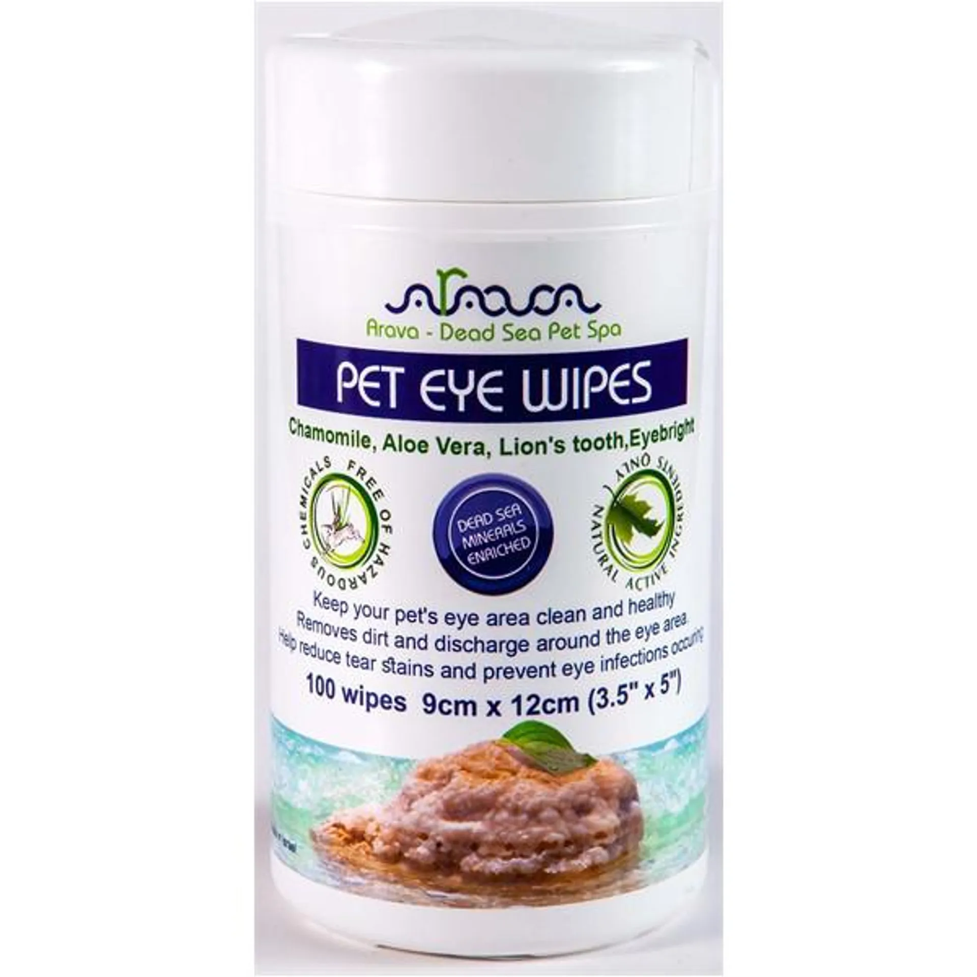 ARAVA Pet Eye Wipes, maramice za njegu područja oka, za pse i mačke, 100kom