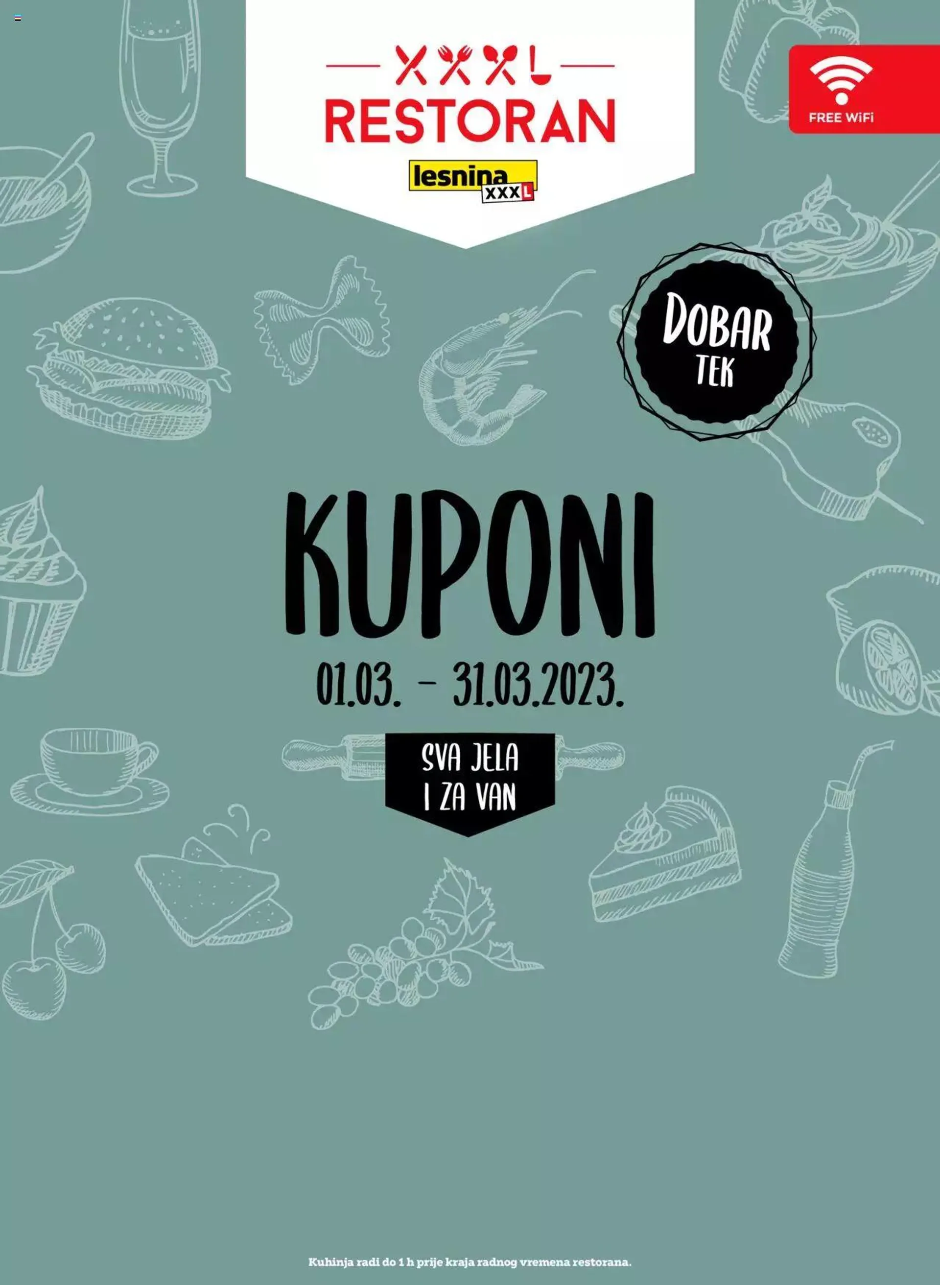 Kuponi za restoran Lesnina Zagreb East, Pula i Rijeka Lesnina - 0