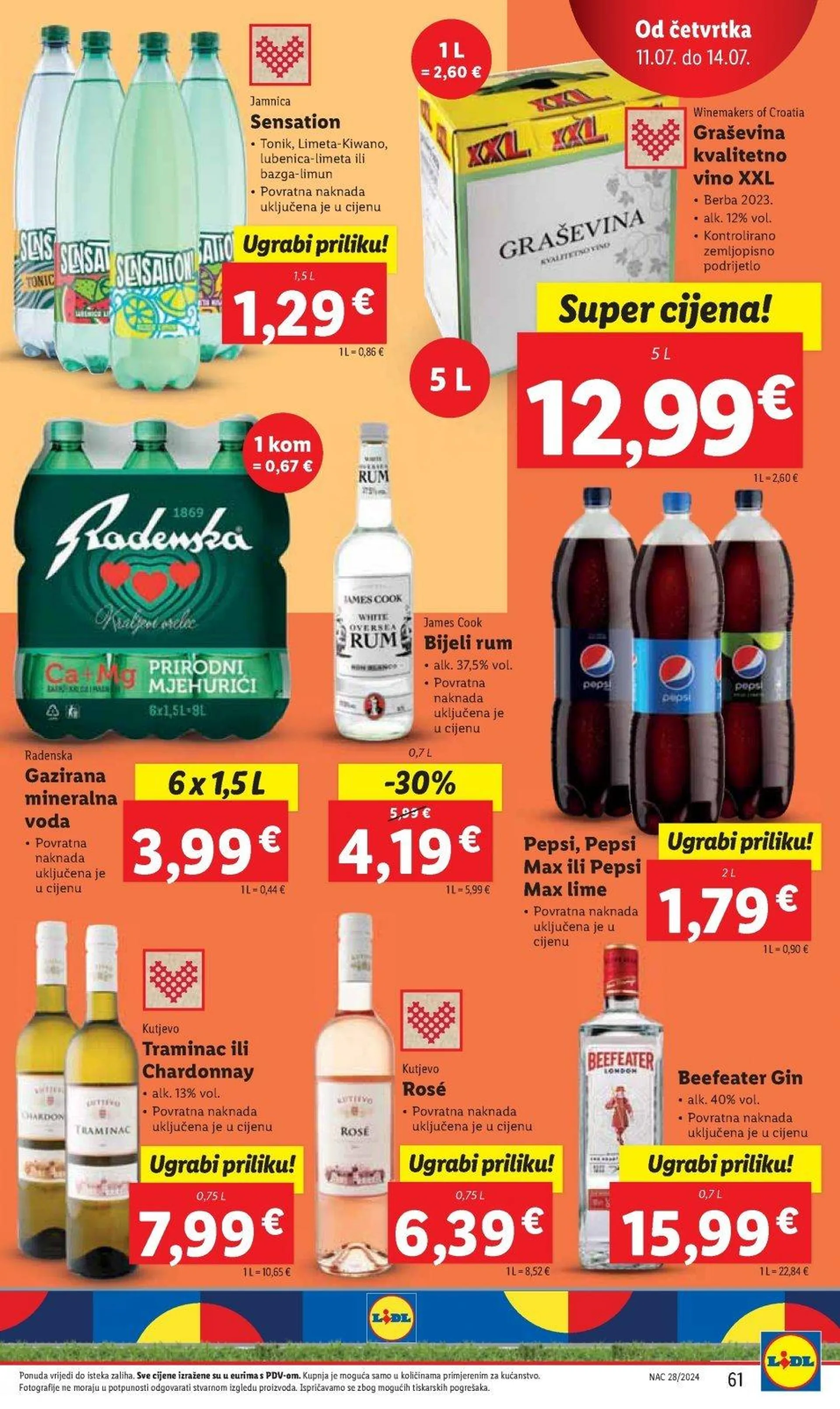 Katalog Lidl katalog do 14.07.2024 od 4. srpnja do 14. srpnja 2024. - Pregled Stranica 61