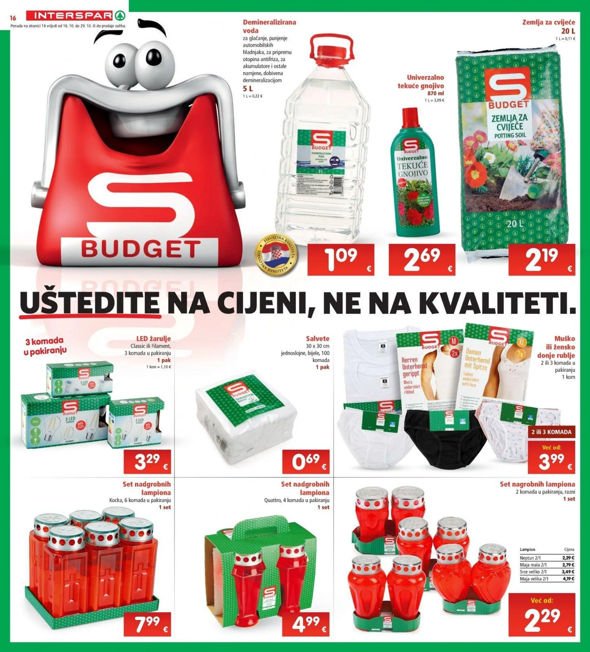 Katalog Interspar katalog do 22.10.2024 od 16. listopada do 22. listopada 2024. - Pregled Stranica 16