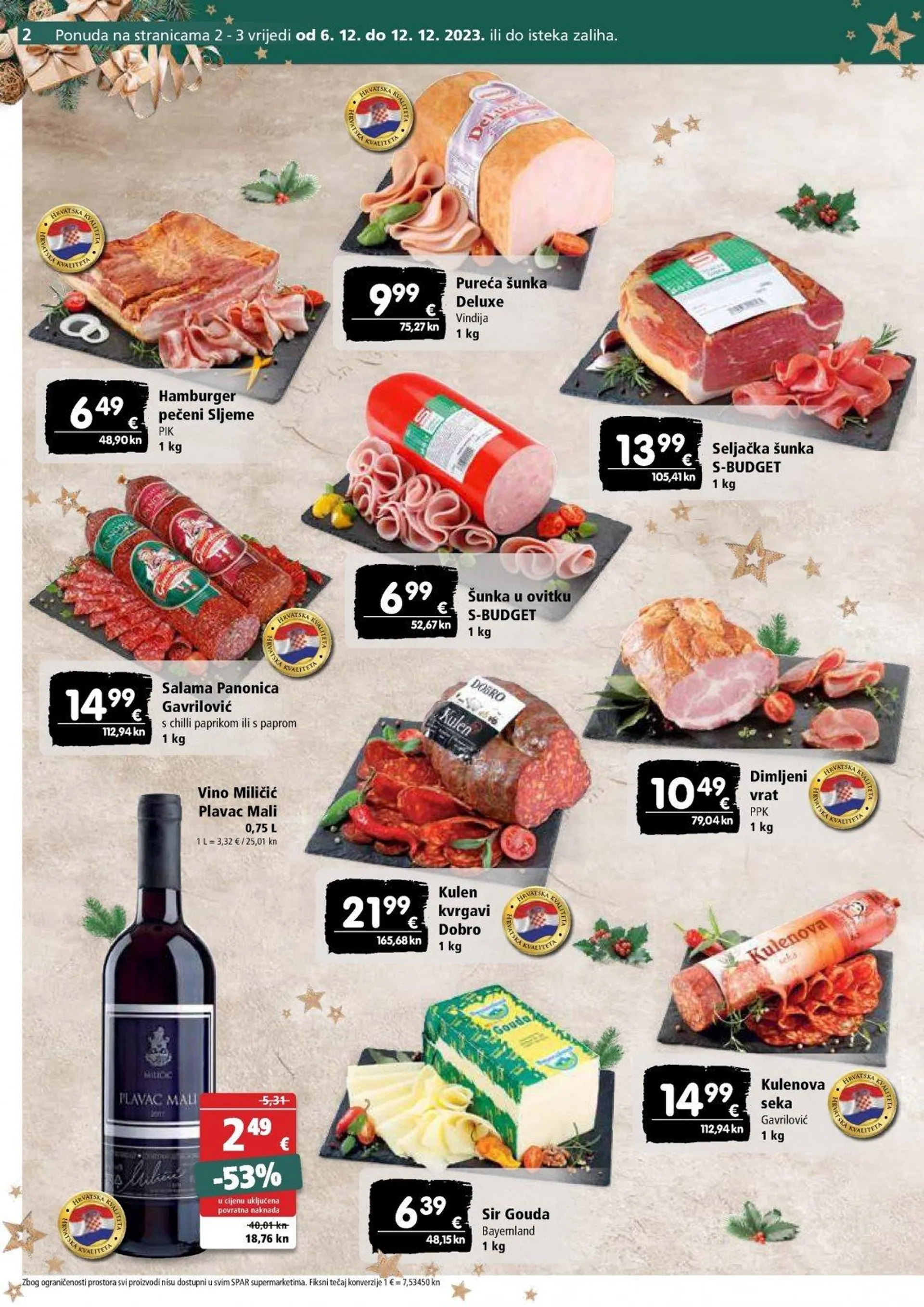 Katalog Spar katalog do 12.12.2023 od 6. prosinca do 12. prosinca 2023. - Pregled Stranica 2