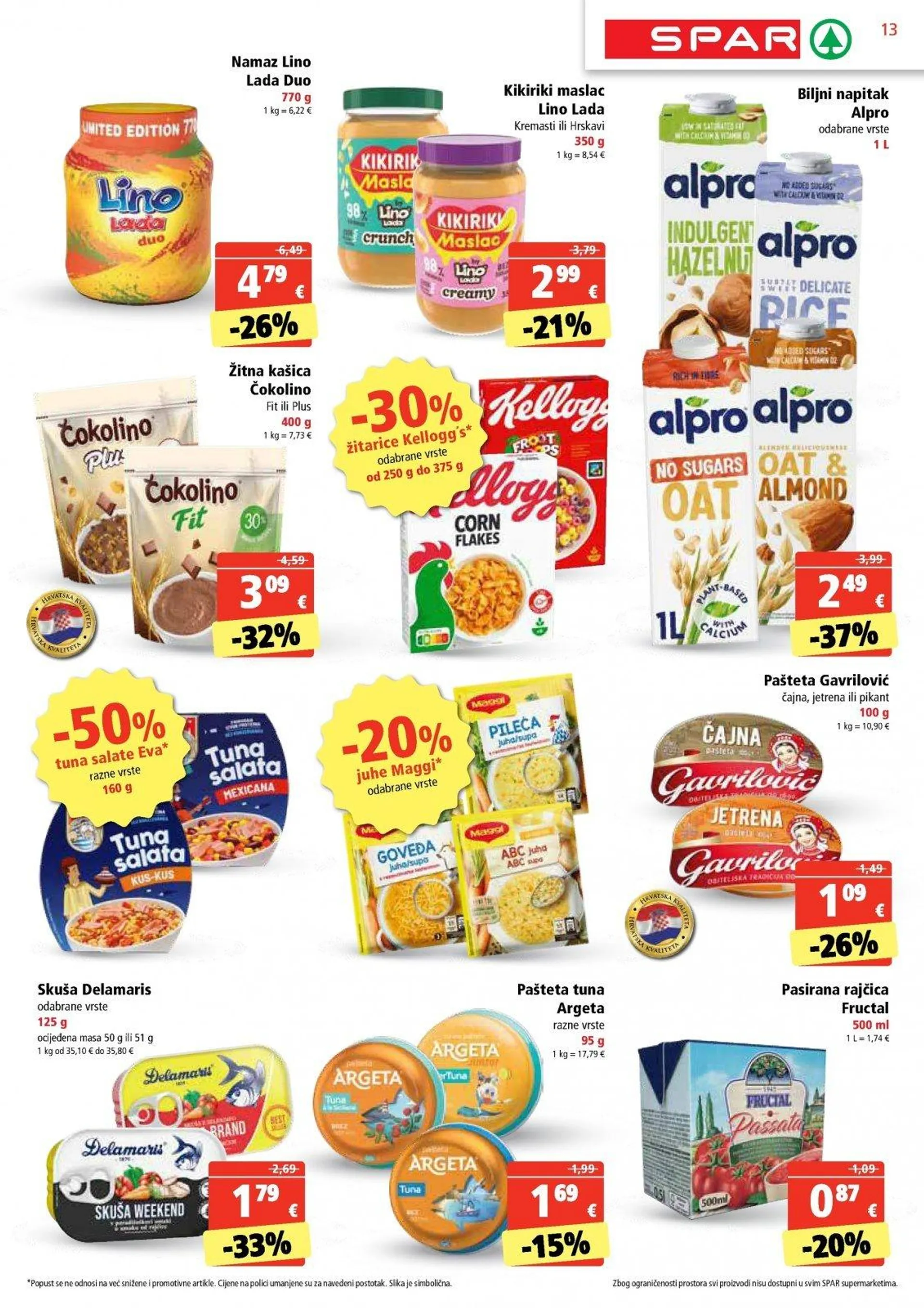 Katalog Spar katalog do 08.10.2024 od 3. listopada do 8. listopada 2024. - Pregled Stranica 13