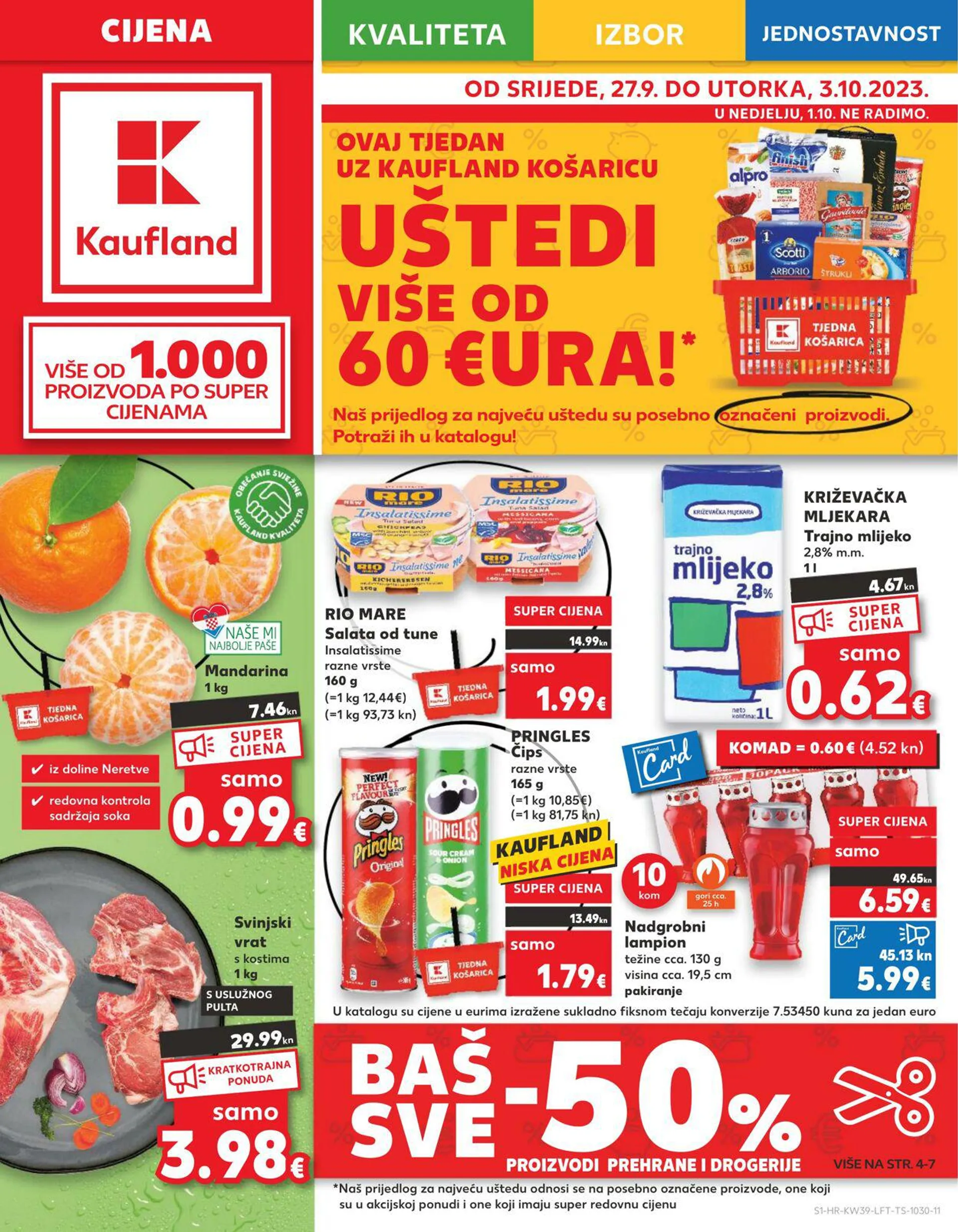 Katalog Kaufland od 27. rujna do 3. listopada 2023. - Pregled Stranica 1